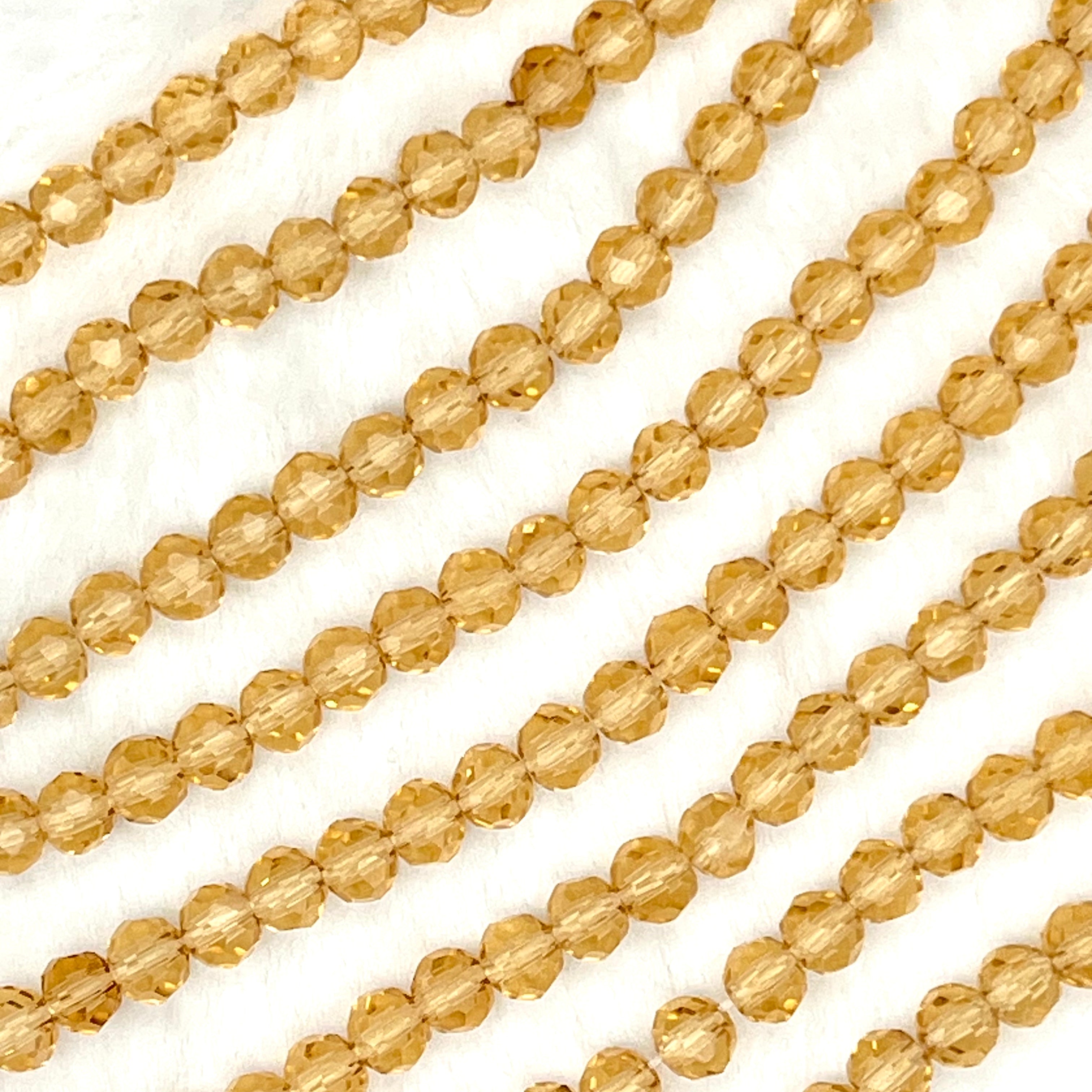 【Special】【Round Faceted-3.5mm】Crystal Strands