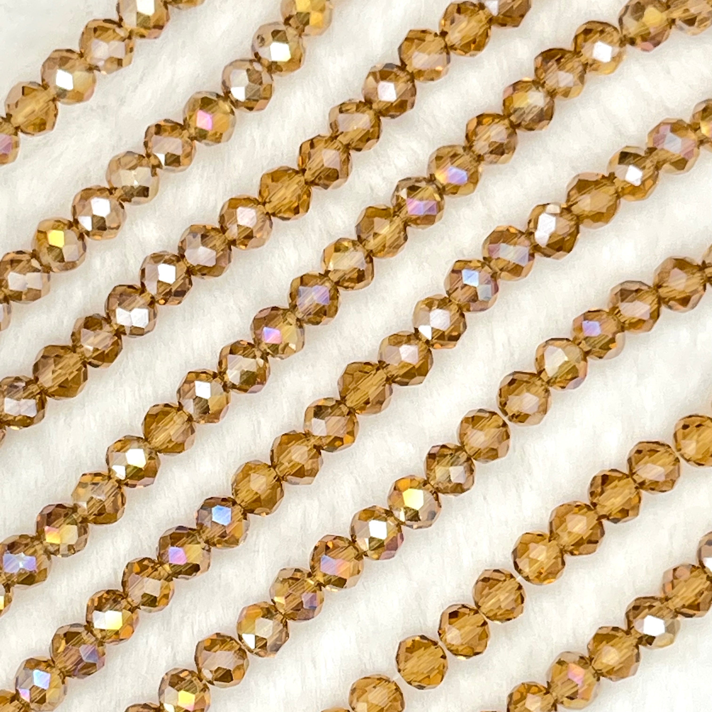 【Special】【Round Faceted-3.5mm】Crystal Strands