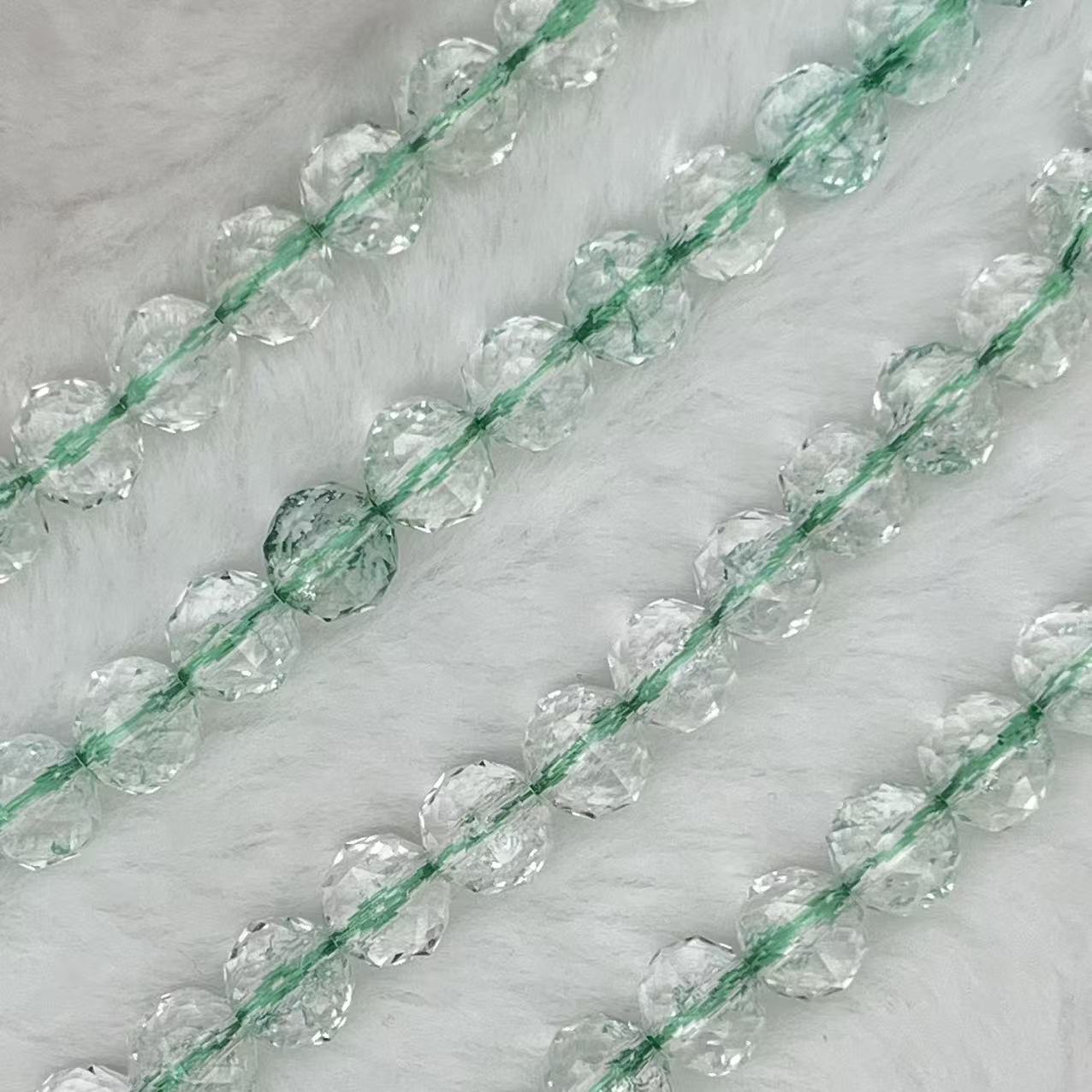 【 Crackle Round Faceted-7mm】Crystal Strands