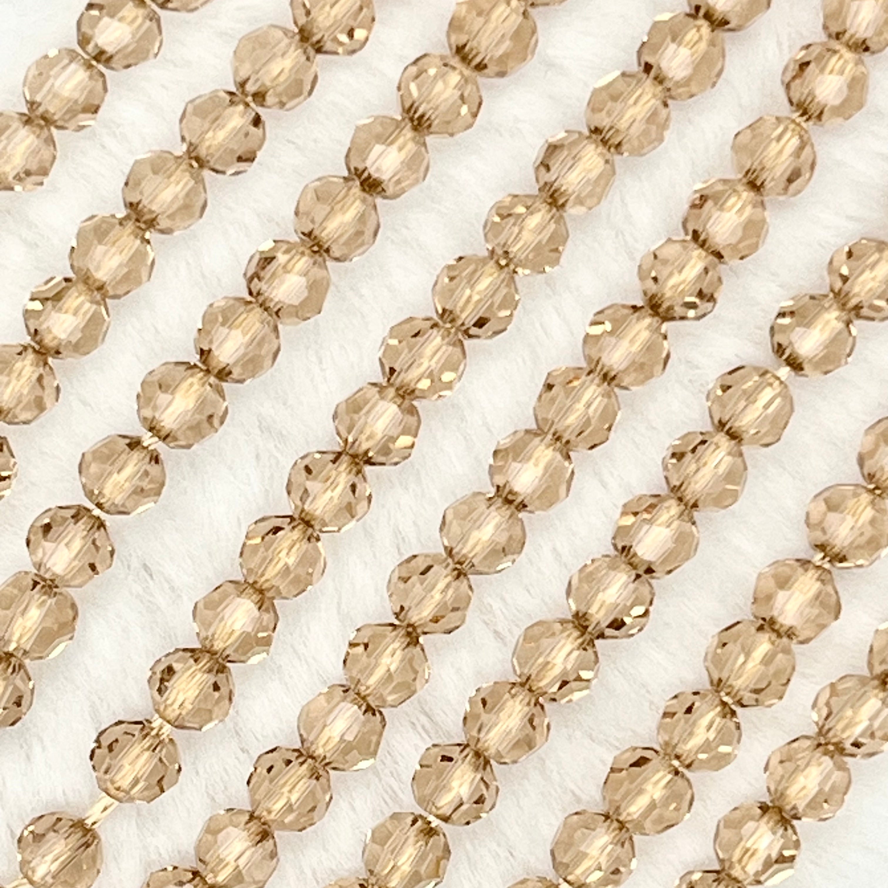 【 Round Faceted-3.5mm】Crystal Strands