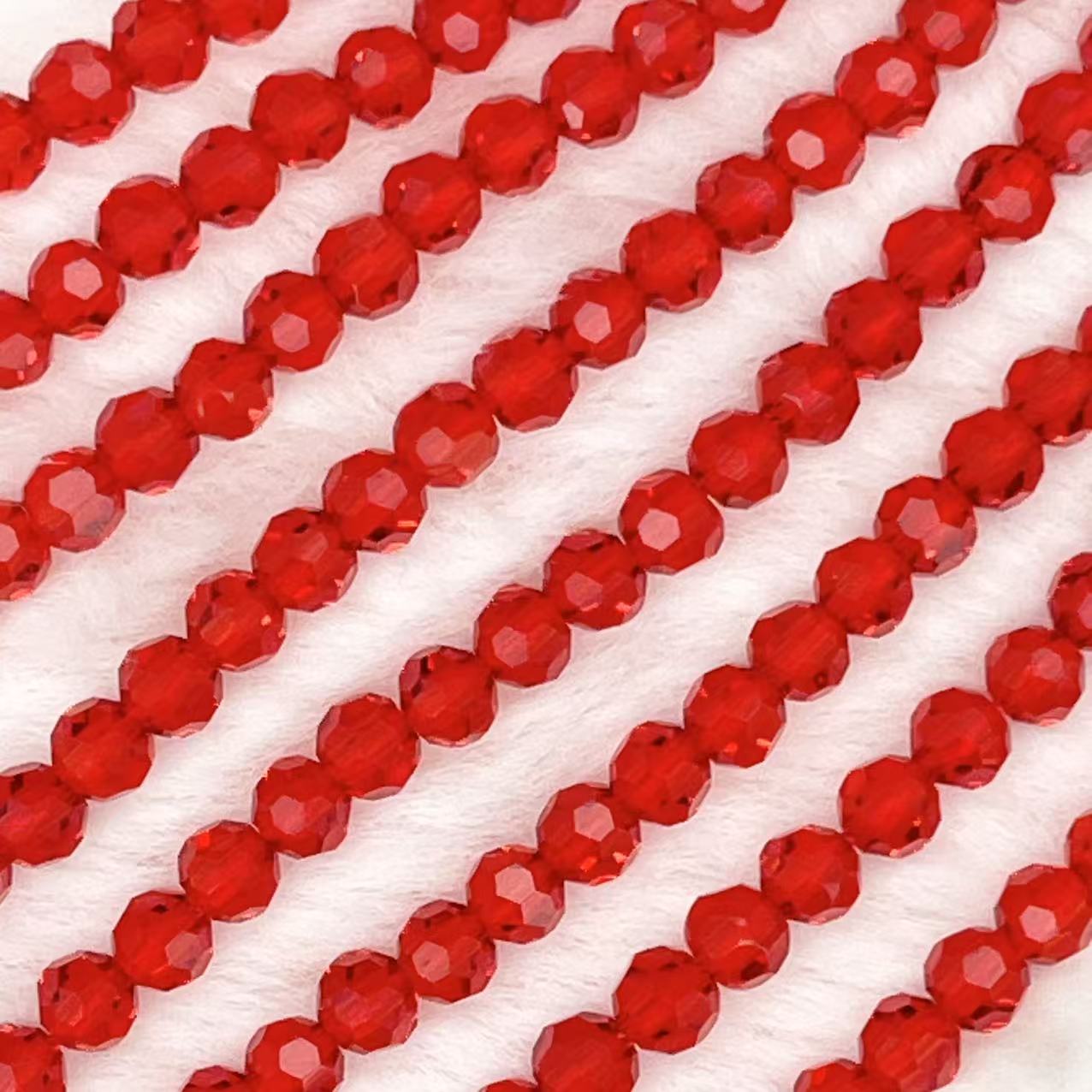 【 Round Faceted-3.5mm】Crystal Strands