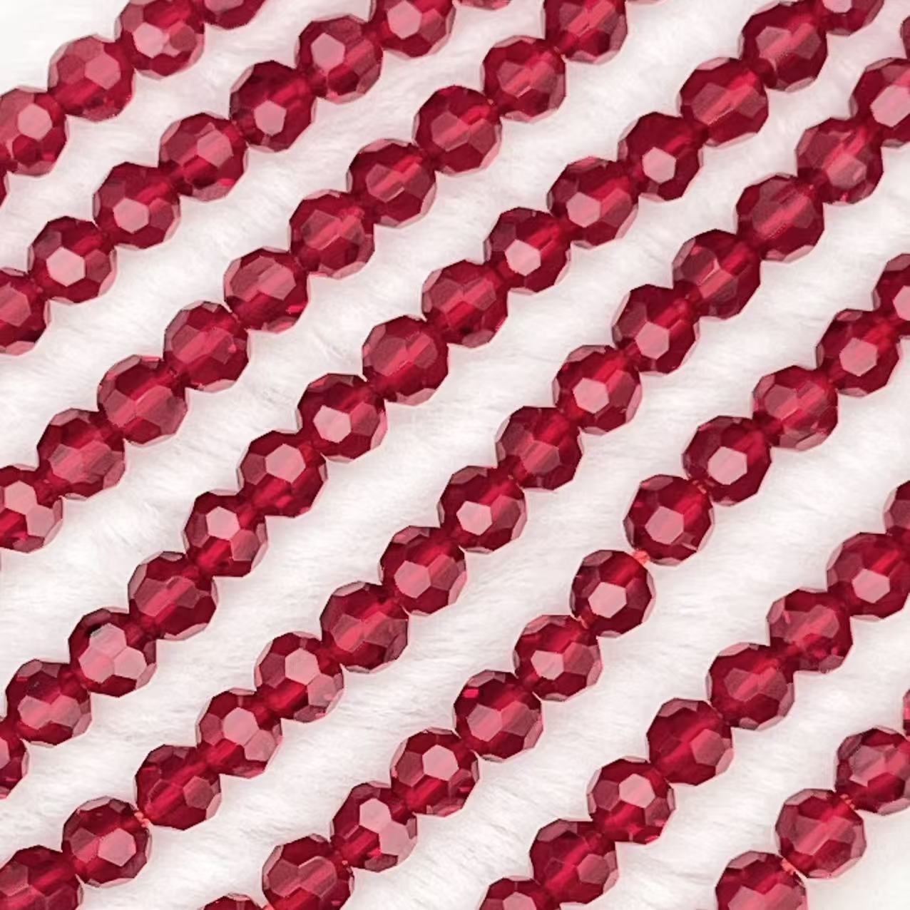 【 Round Faceted-3.5mm】Crystal Strands