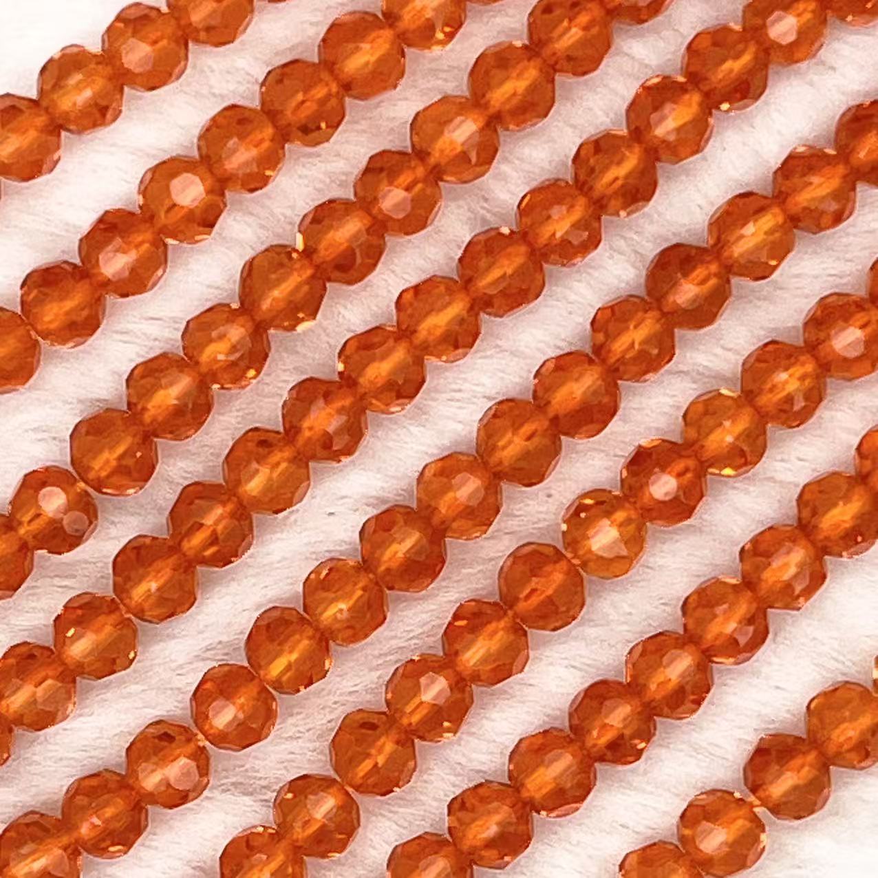 【 Round Faceted-3.5mm】Crystal Strands