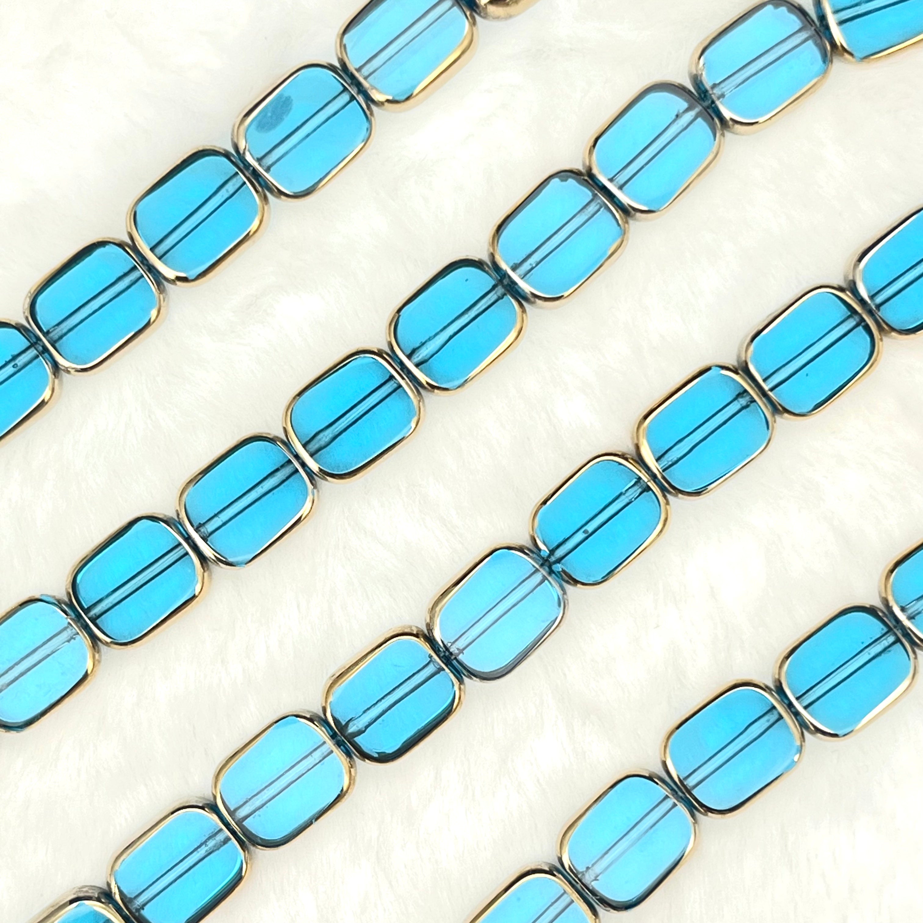 【Gold-Rimmed Square-11.5mm】Crystal Strands