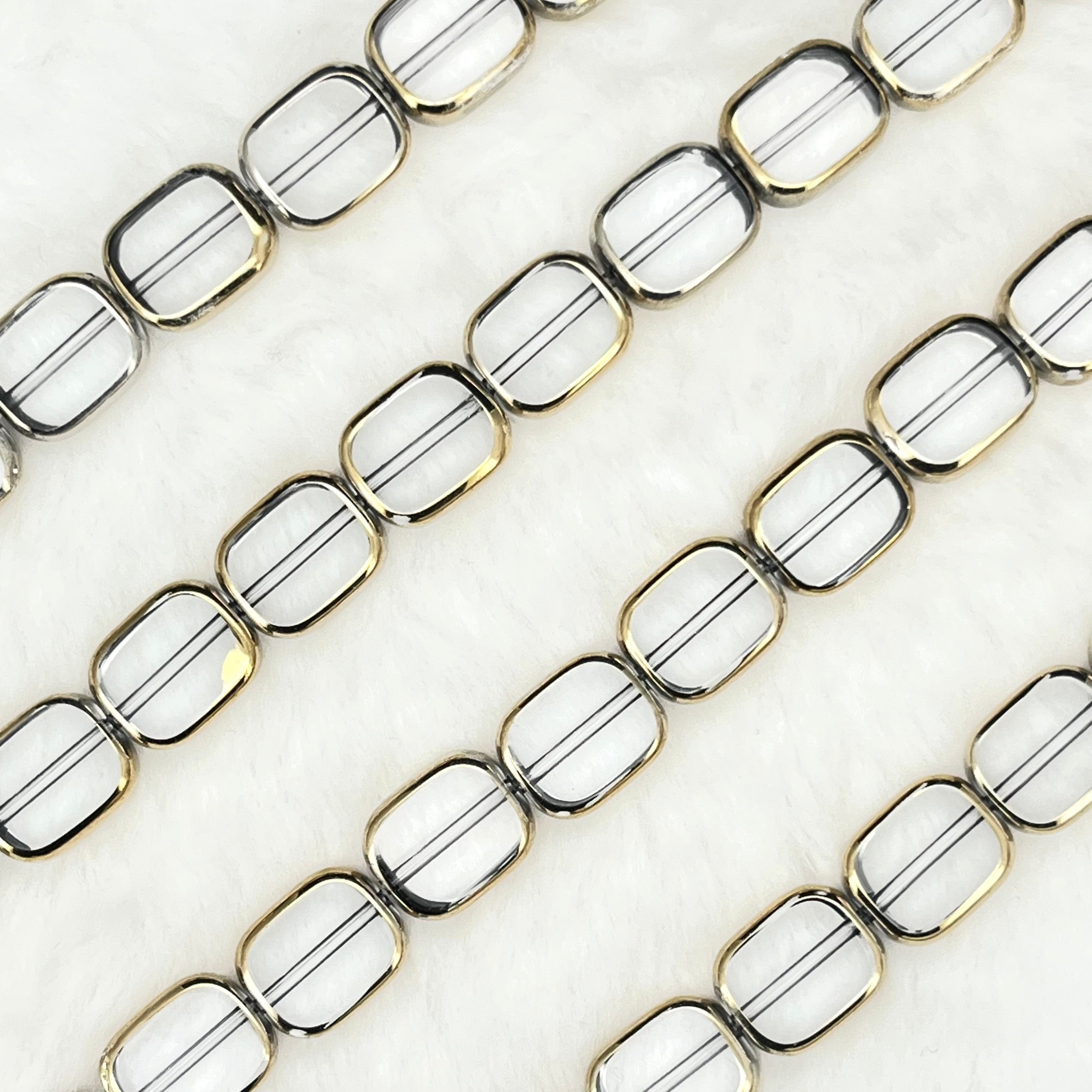 【Gold-Rimmed Square-11.5mm】Crystal Strands