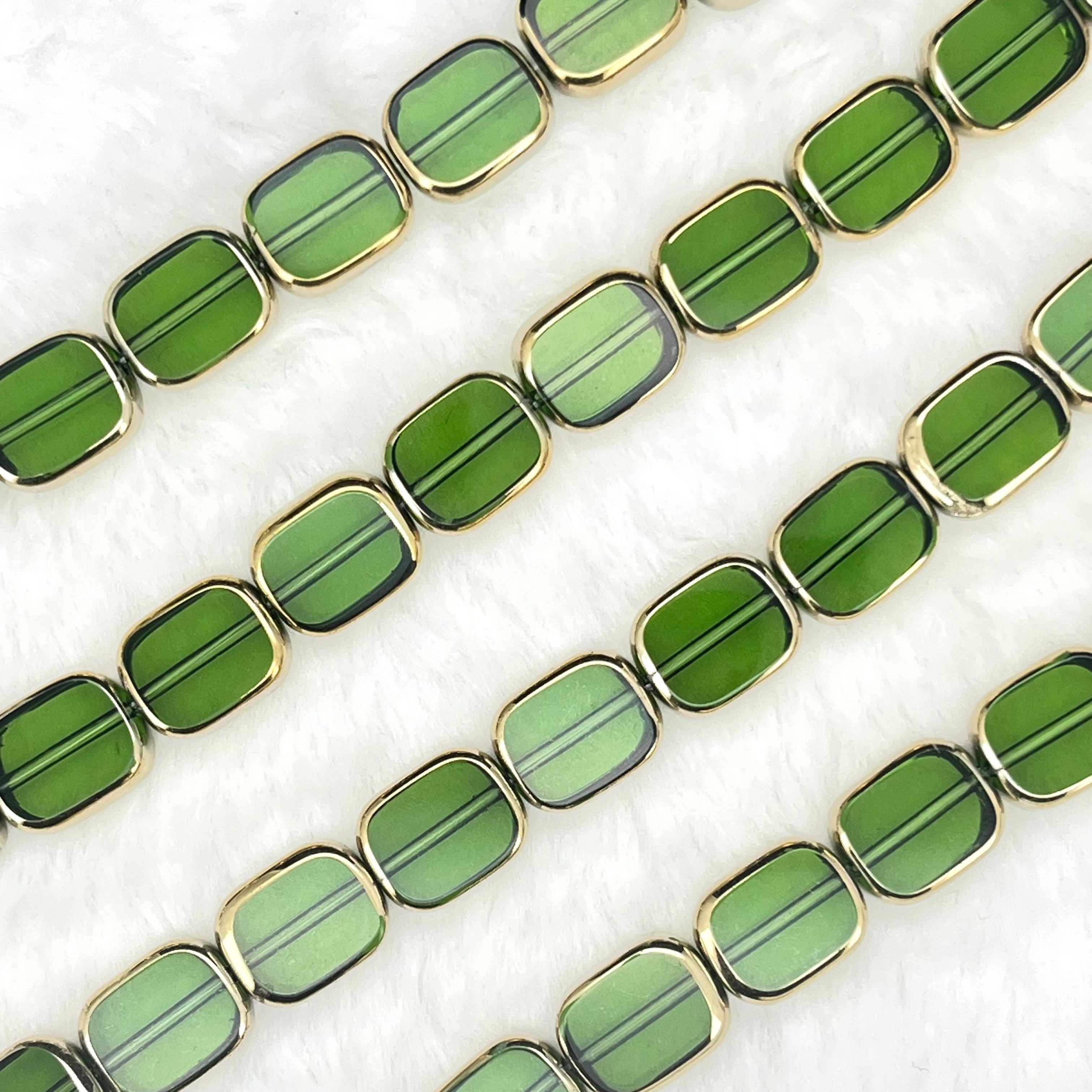 【Gold-Rimmed Square-11.5mm】Crystal Strands