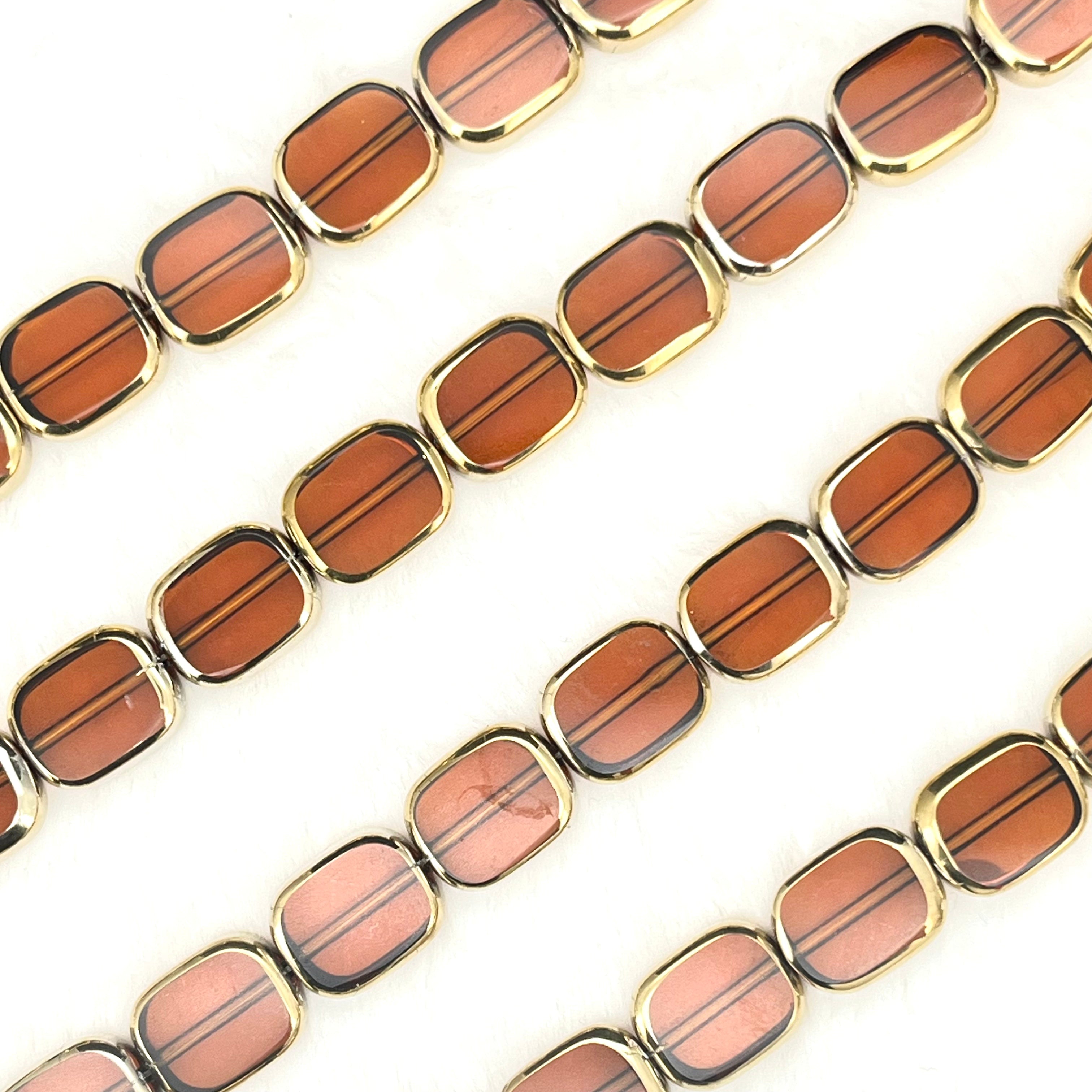 【Gold-Rimmed Square-11.5mm】Crystal Strands