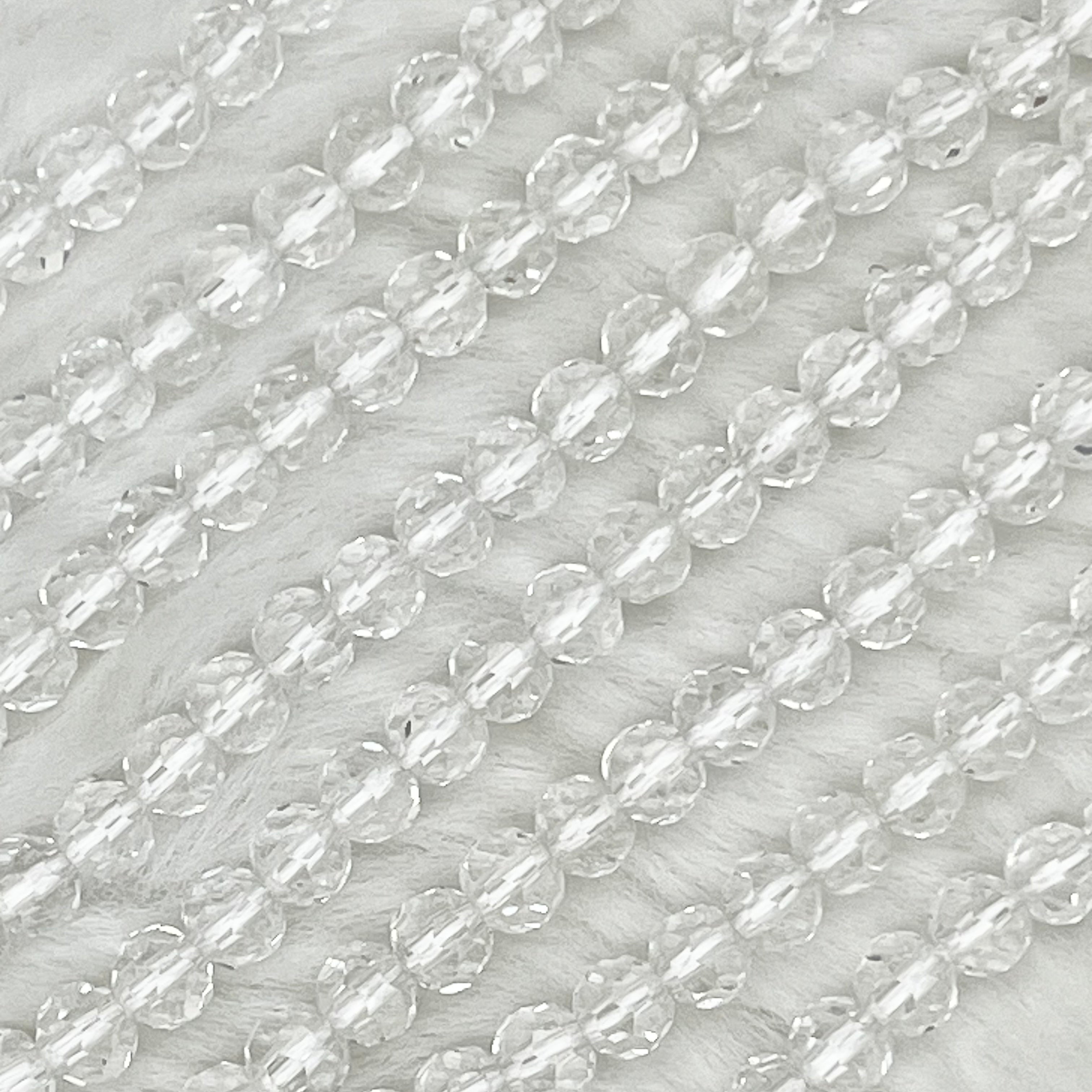 【 Round Faceted-3.5mm】Crystal Strands