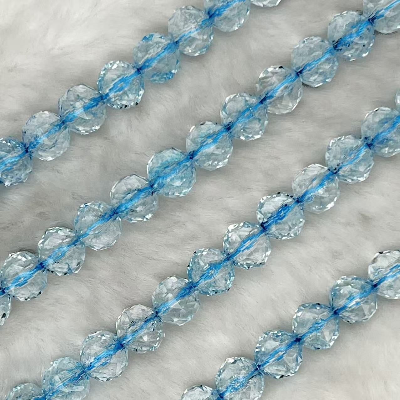 【 Crackle Round Faceted-7mm】Crystal Strands