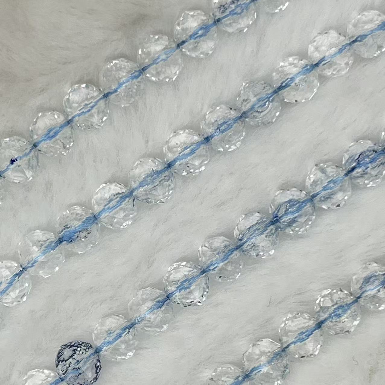 【 Crackle Round Faceted-7mm】Crystal Strands