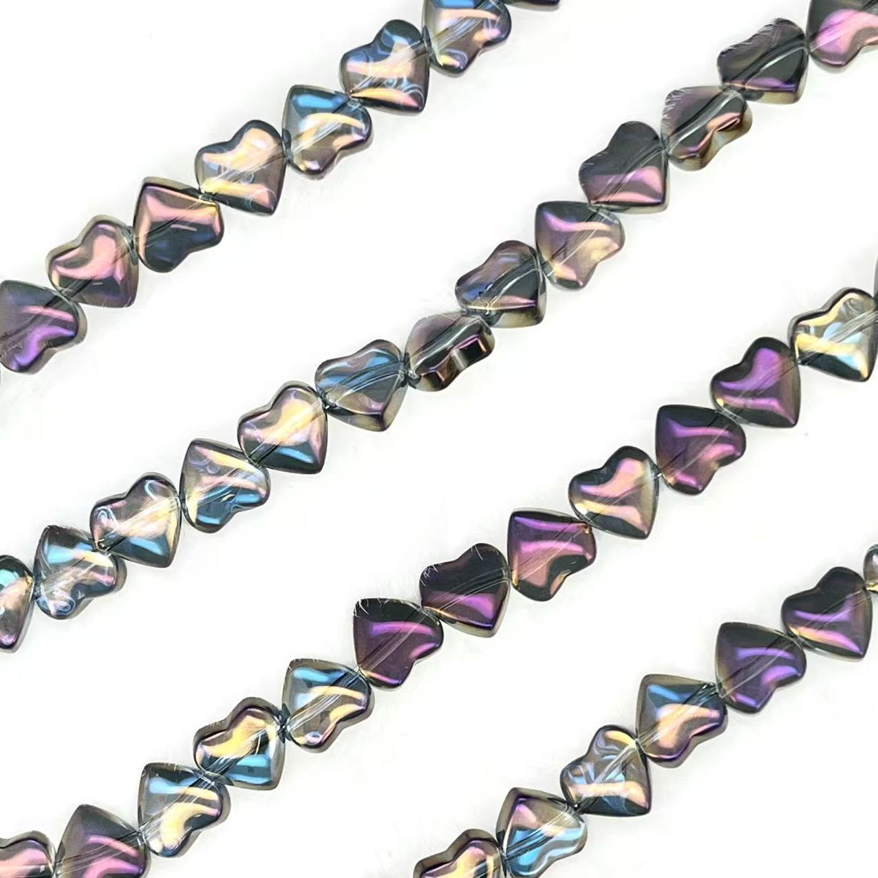 【Smooth Heart-8.5mm】Crystal Strands