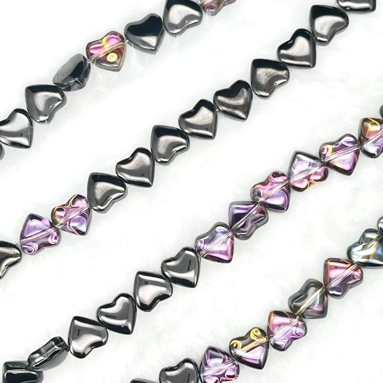 【Smooth Heart-8.5mm】Crystal Strands
