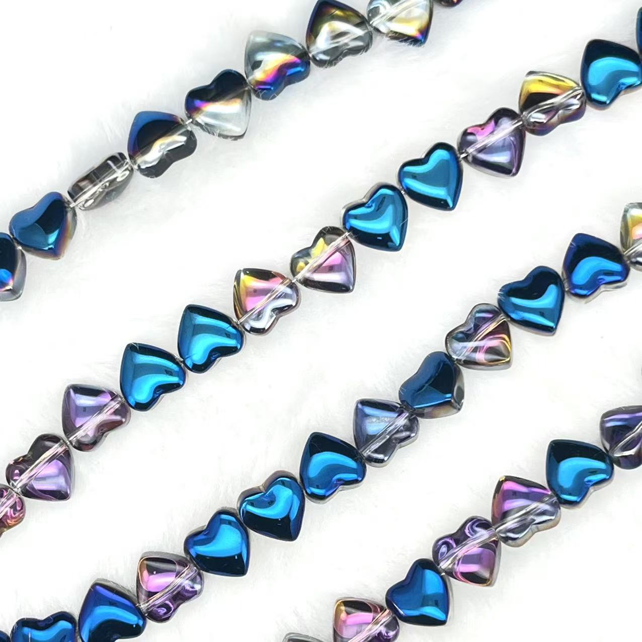 【Smooth Heart-8.5mm】Crystal Strands
