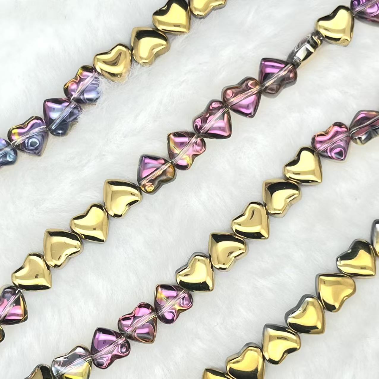【Smooth Heart-8.5mm】Crystal Strands