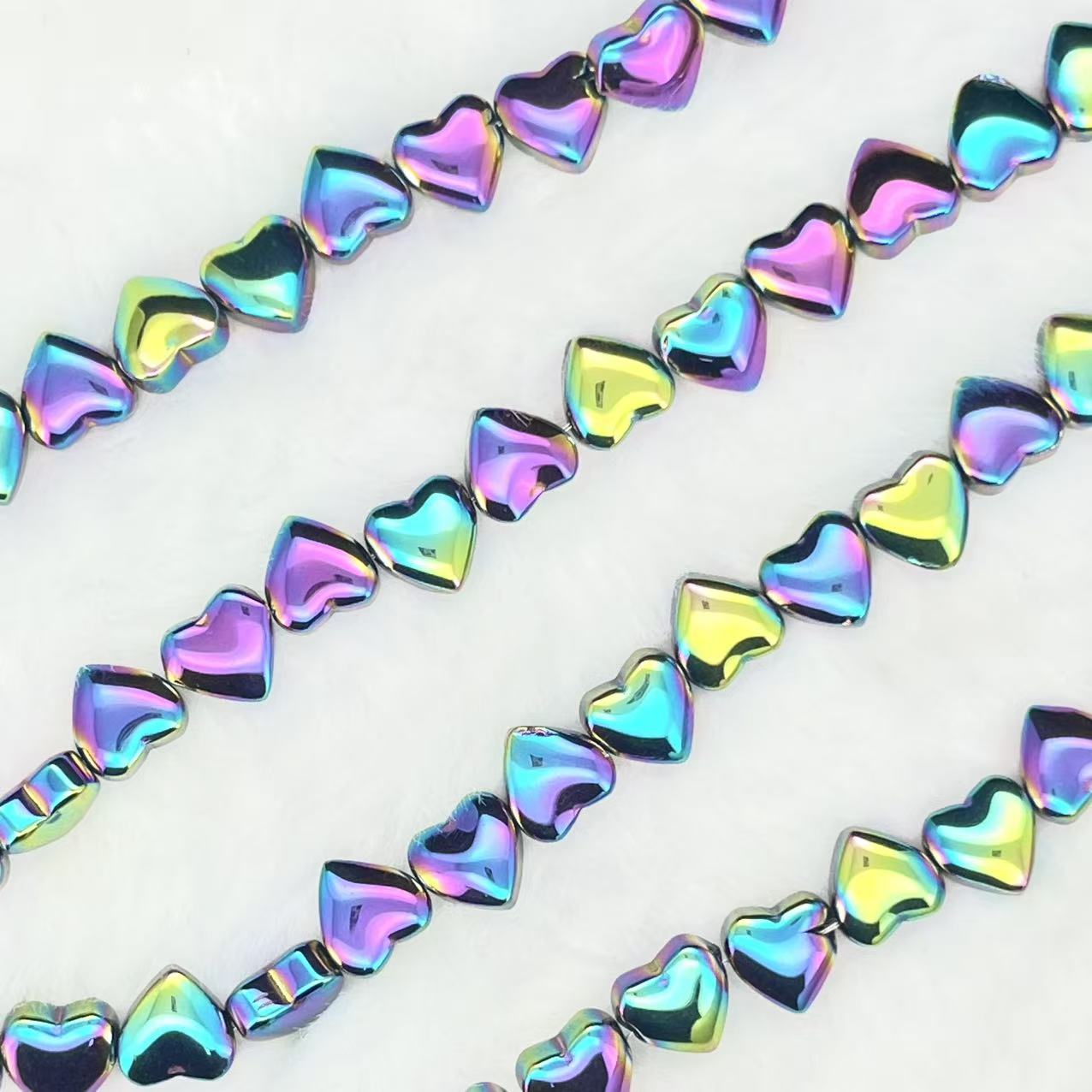 【Smooth Heart-8.5mm】Crystal Strands