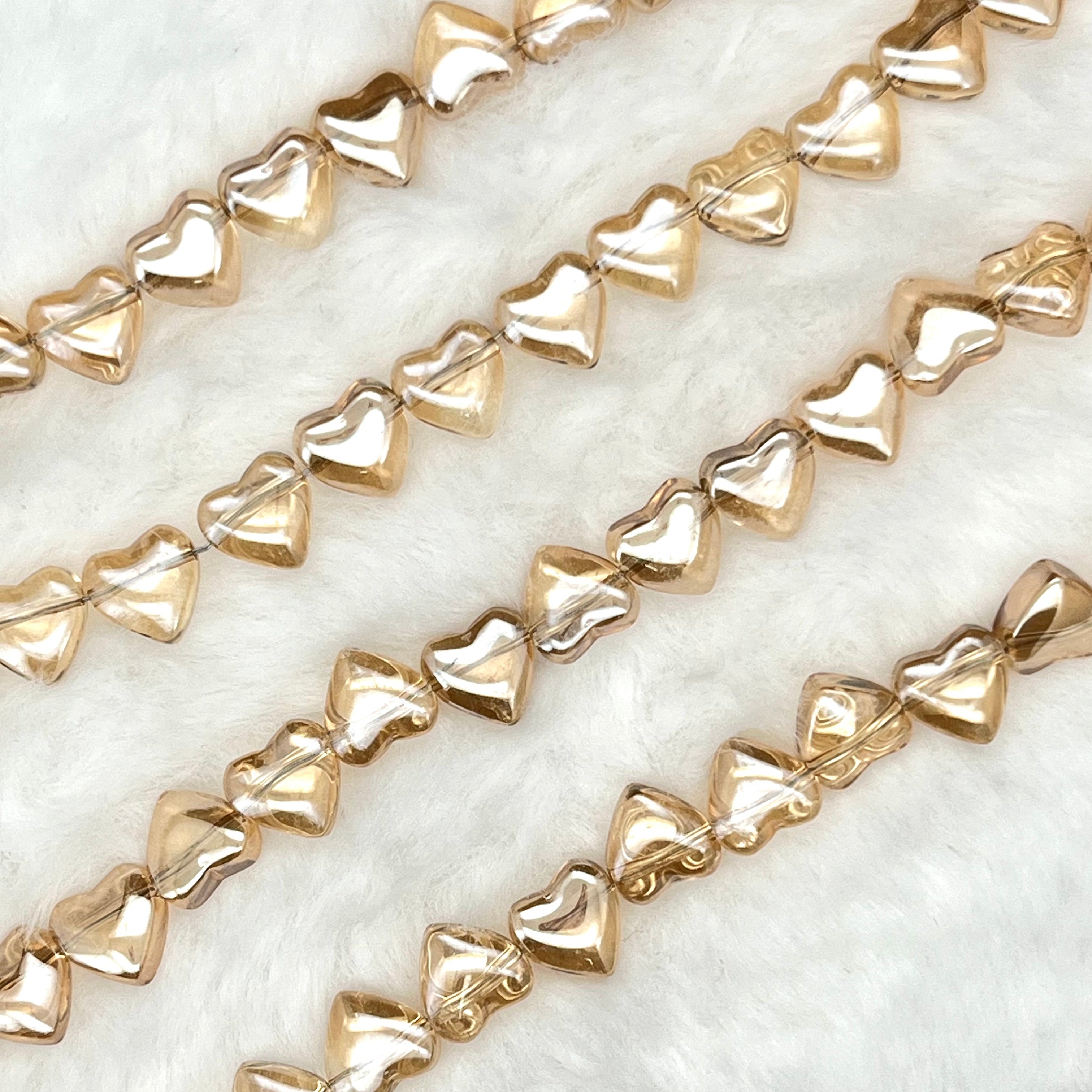 【Smooth Heart-8.5mm】Crystal Strands