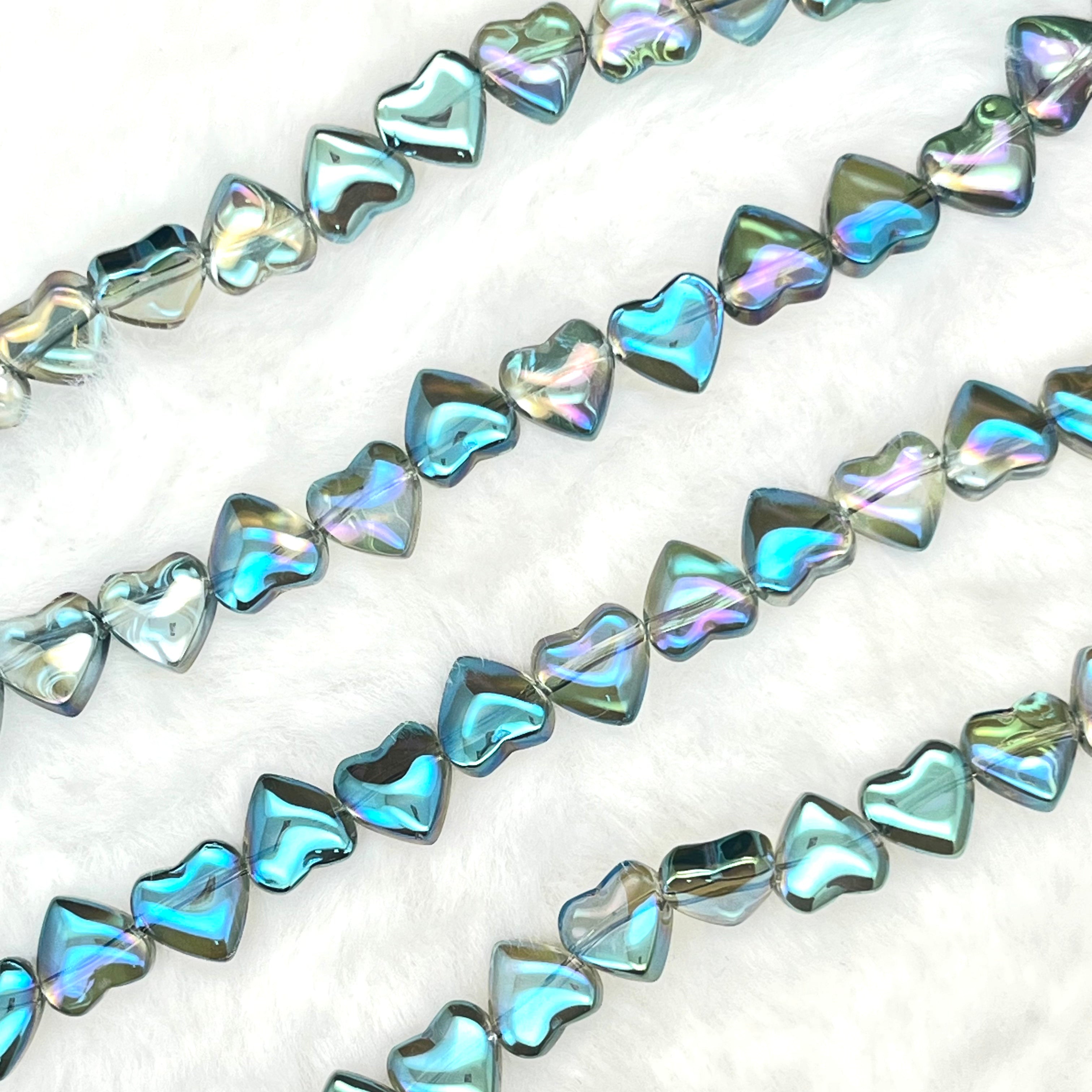【Smooth Heart-8.5mm】Crystal Strands