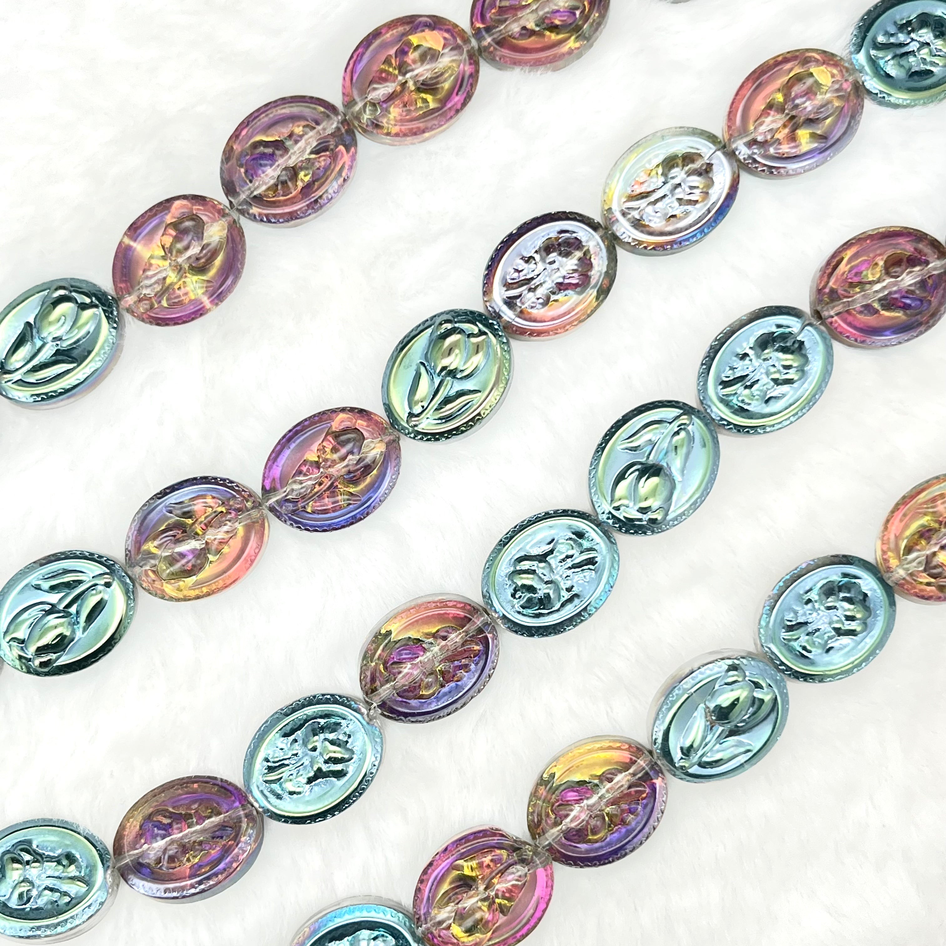 【Tulip Oval-14mm】Crystal Strands