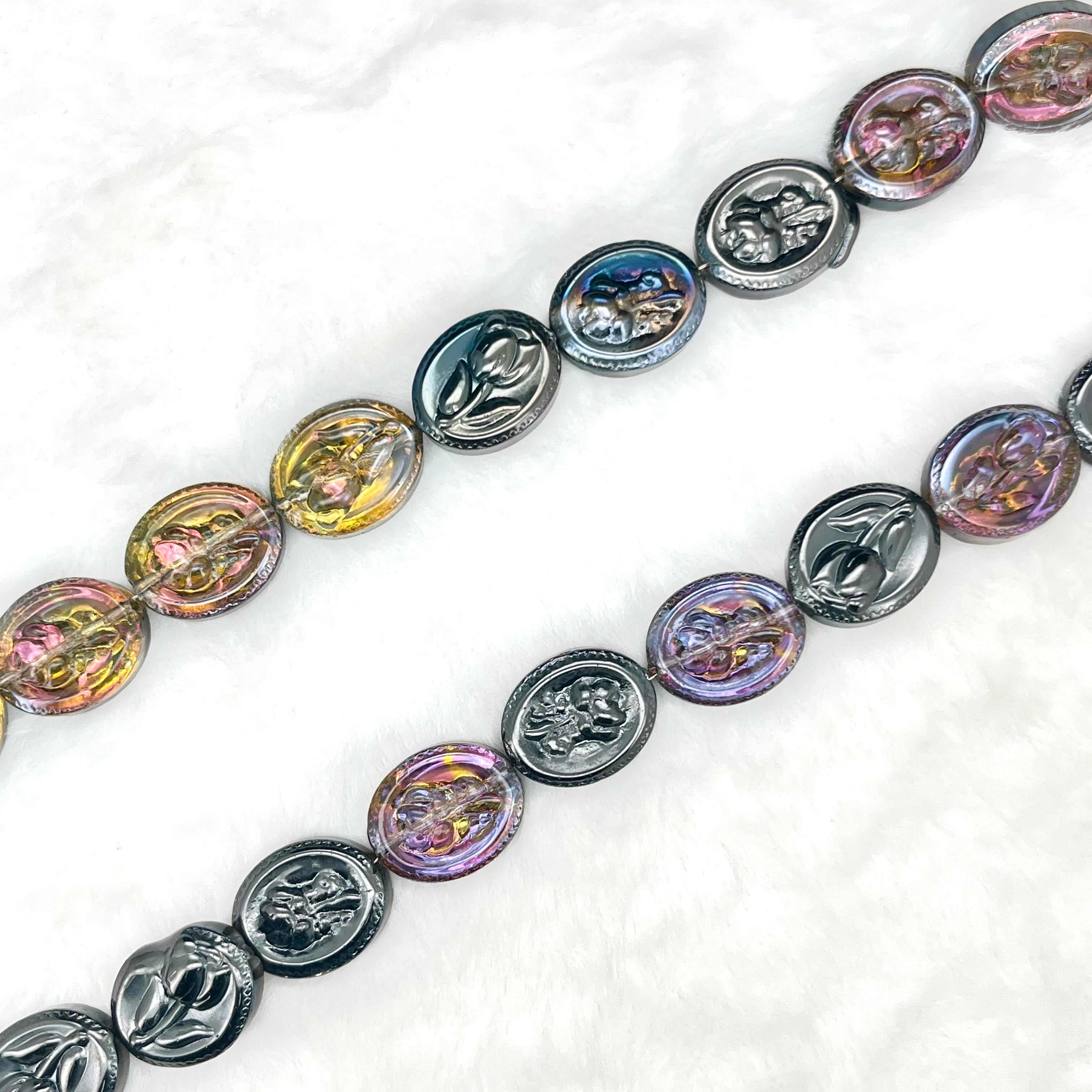 【Tulip Oval-14mm】Crystal Strands