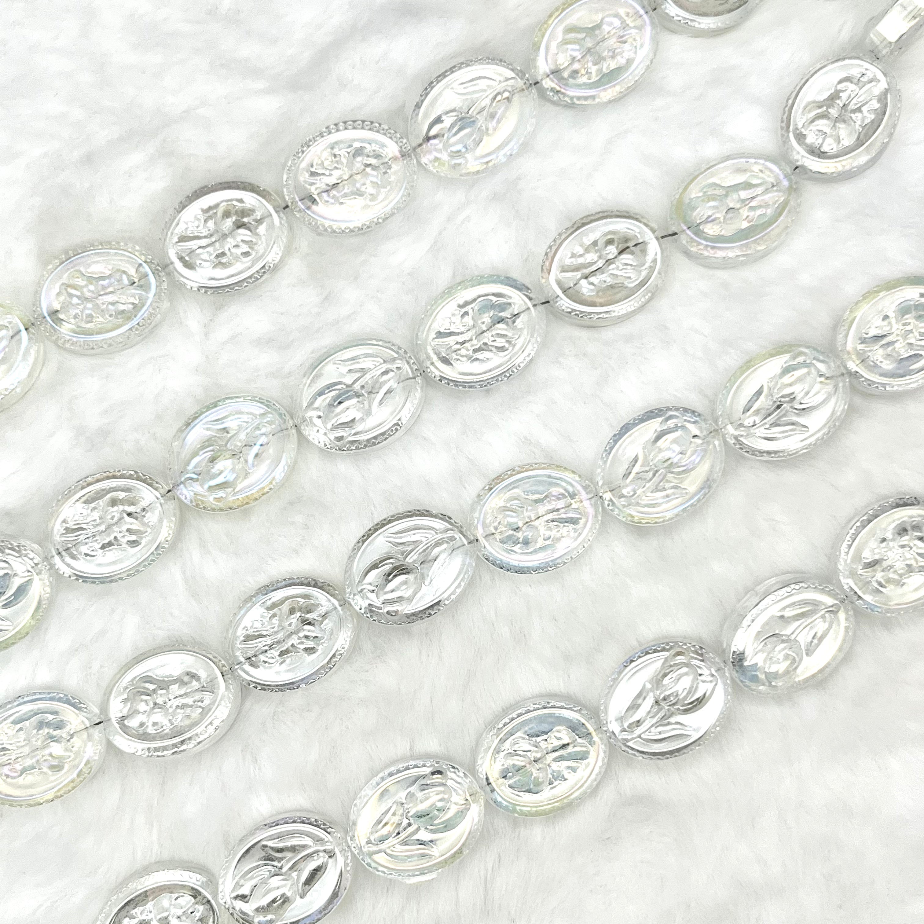 【Tulip Oval-14mm】Crystal Strands