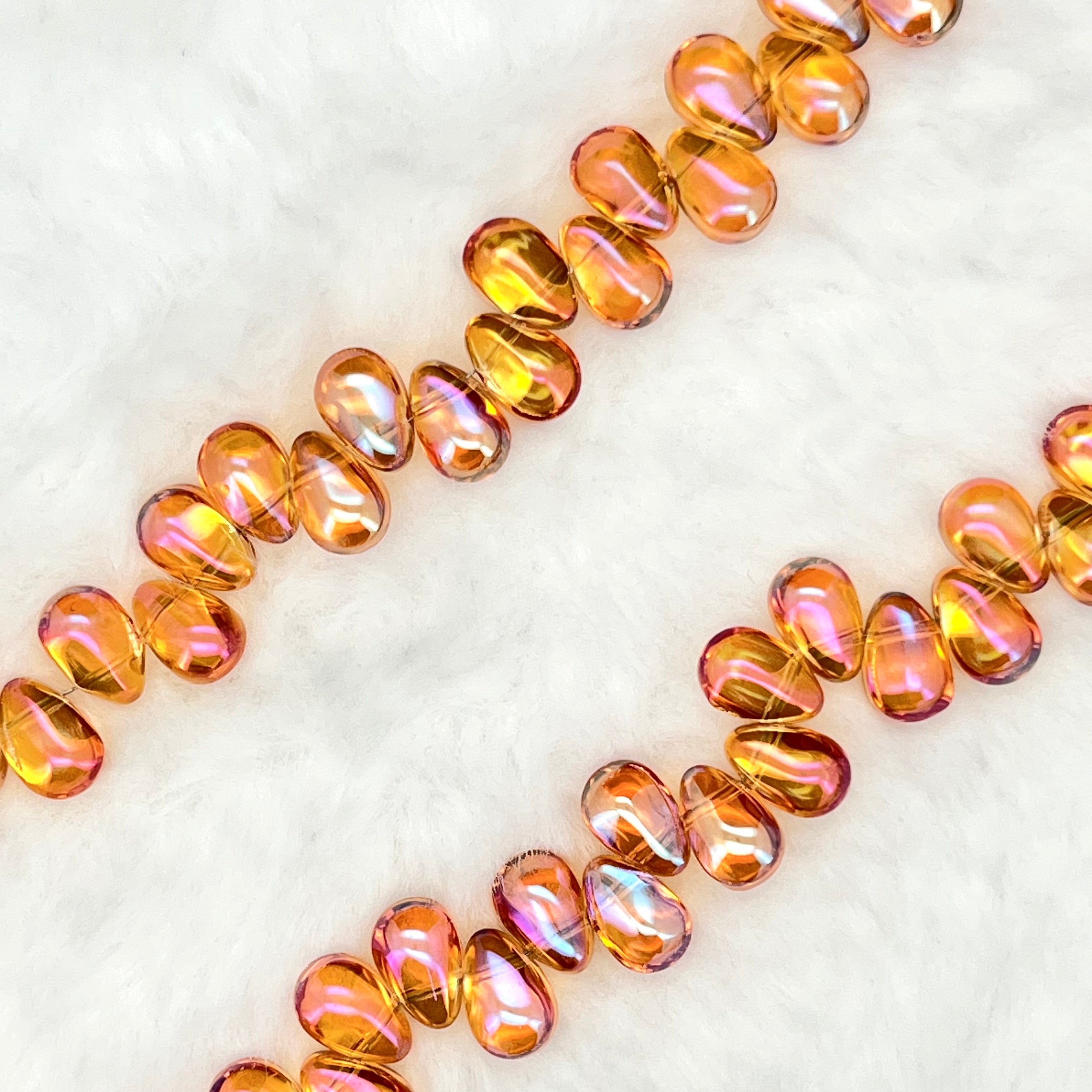 【Smooth Teatrdrop-4.5mm】Crystal Strands