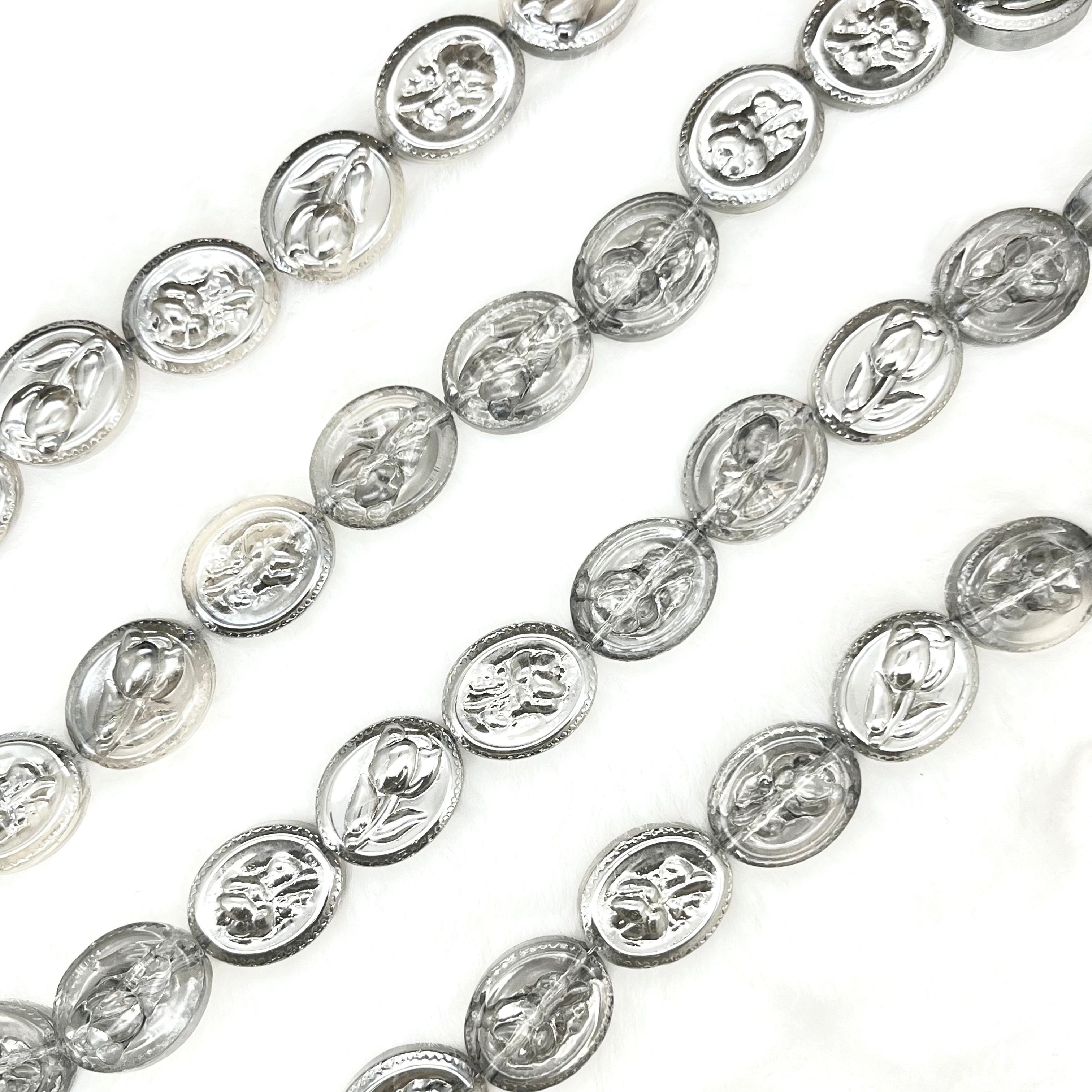 【Tulip Oval-14mm】Crystal Strands