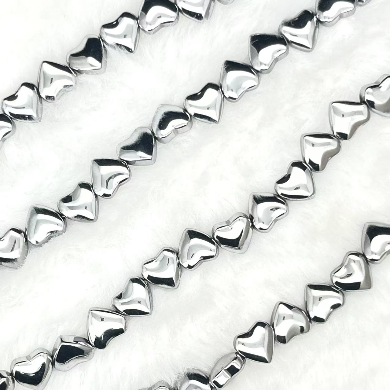 【Smooth Heart-8.5mm】Crystal Strands