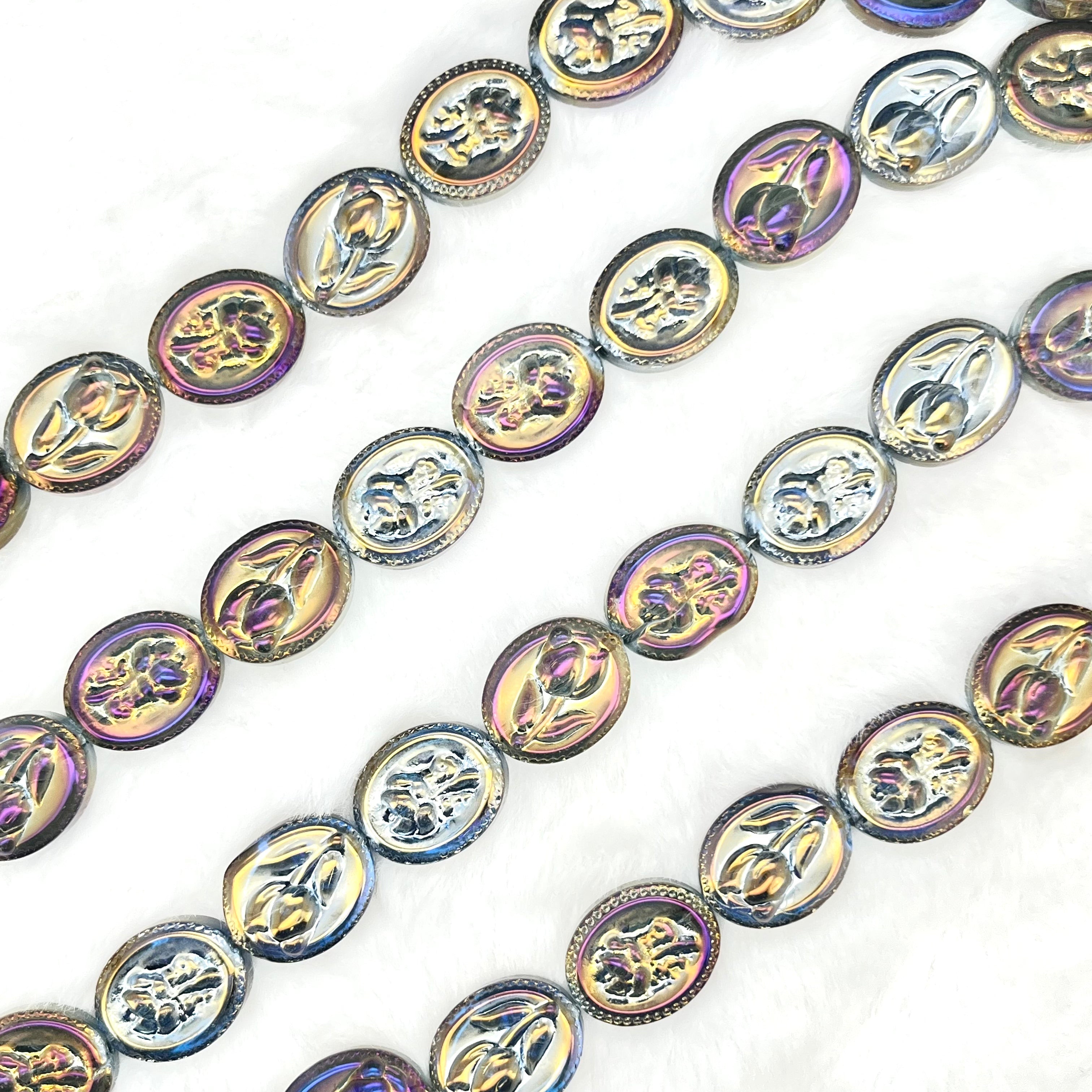 【Tulip Oval-14mm】Crystal Strands