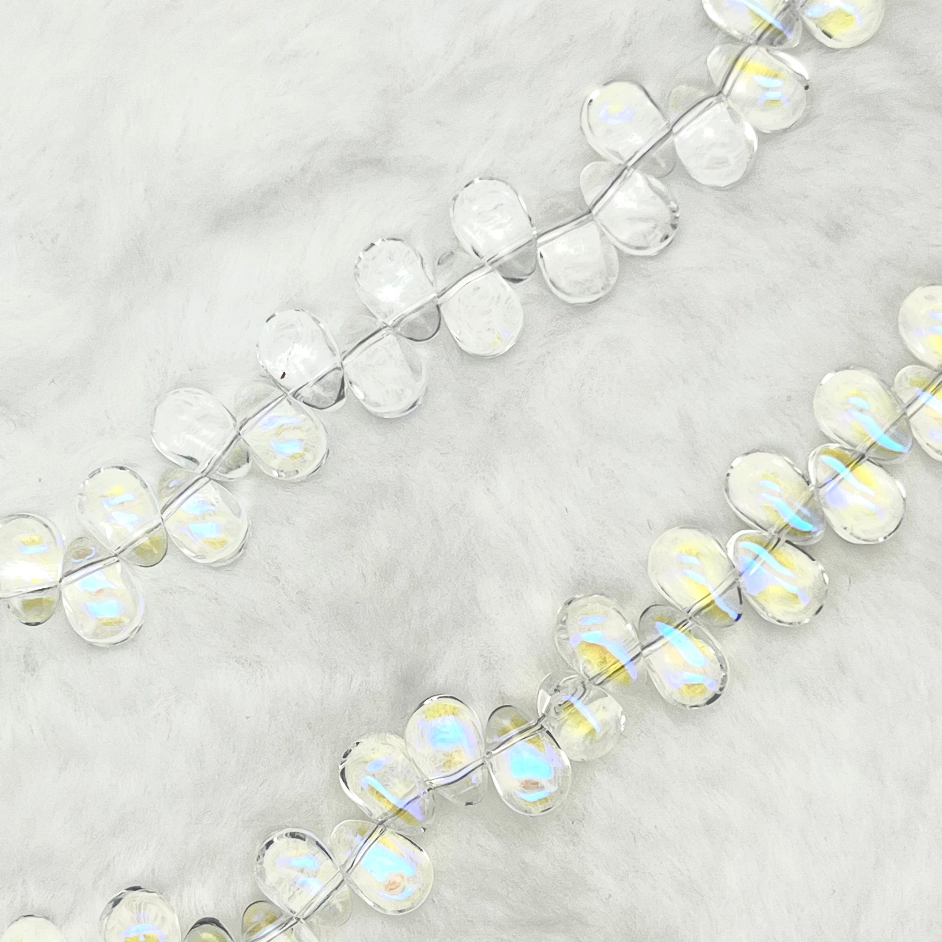 【Smooth Teatrdrop-4.5mm】Crystal Strands