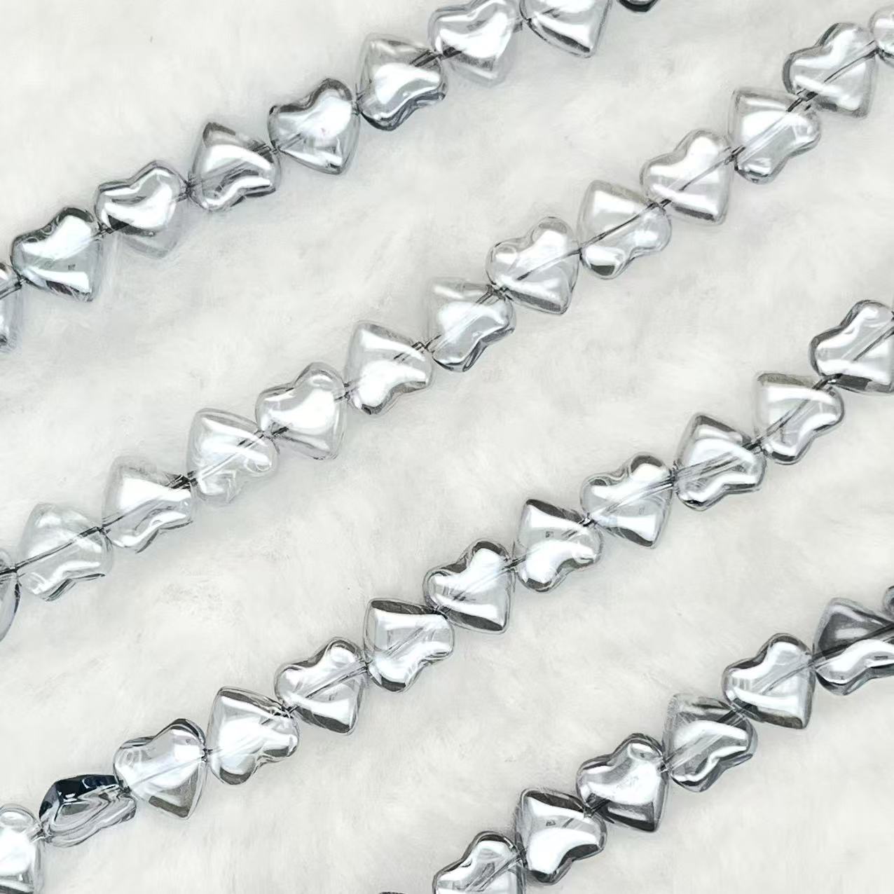 【Smooth Heart-8.5mm】Crystal Strands