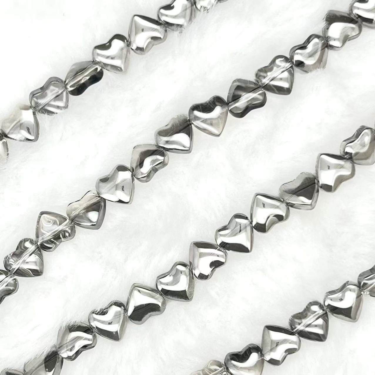 【Smooth Heart-8.5mm】Crystal Strands