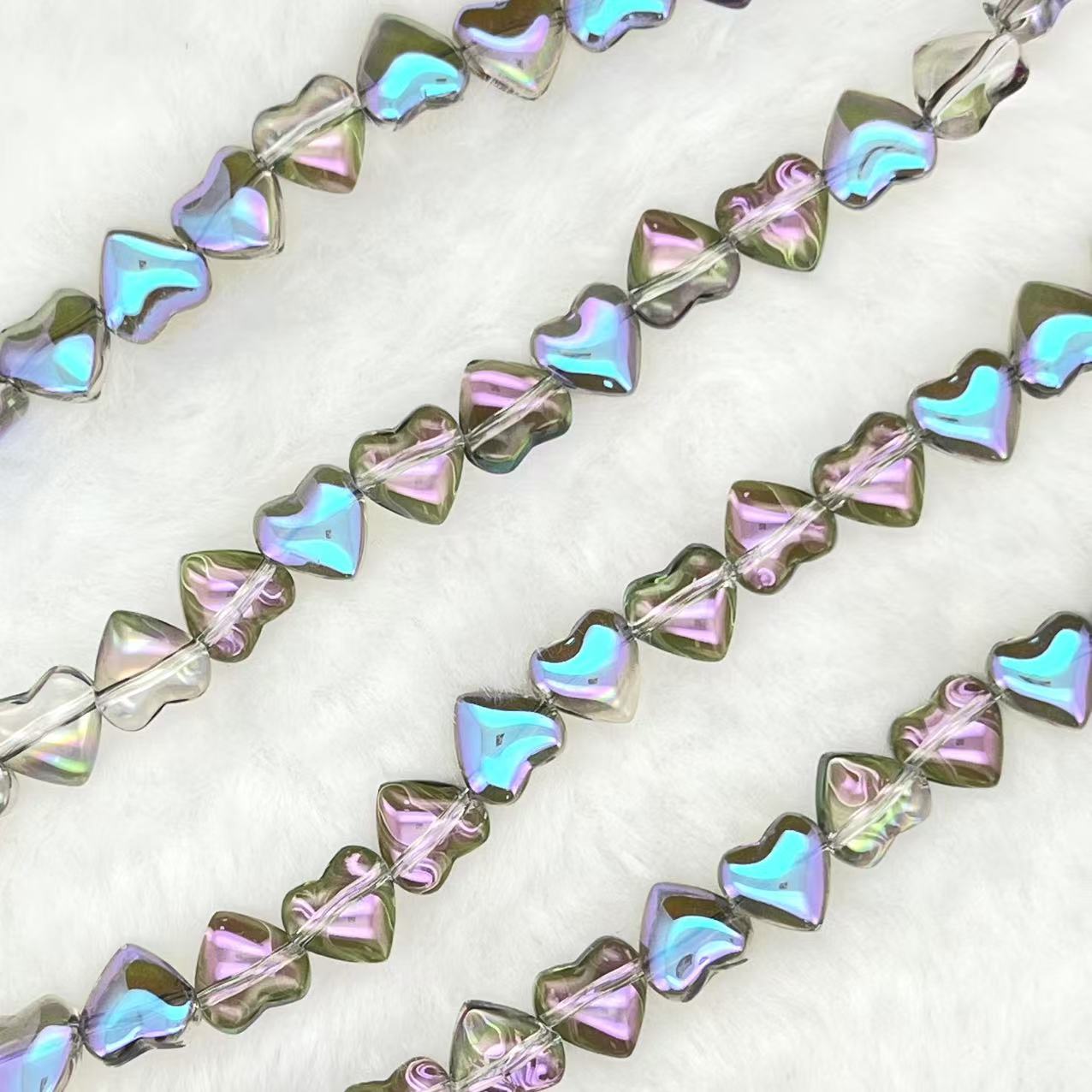 【Smooth Heart-8.5mm】Crystal Strands