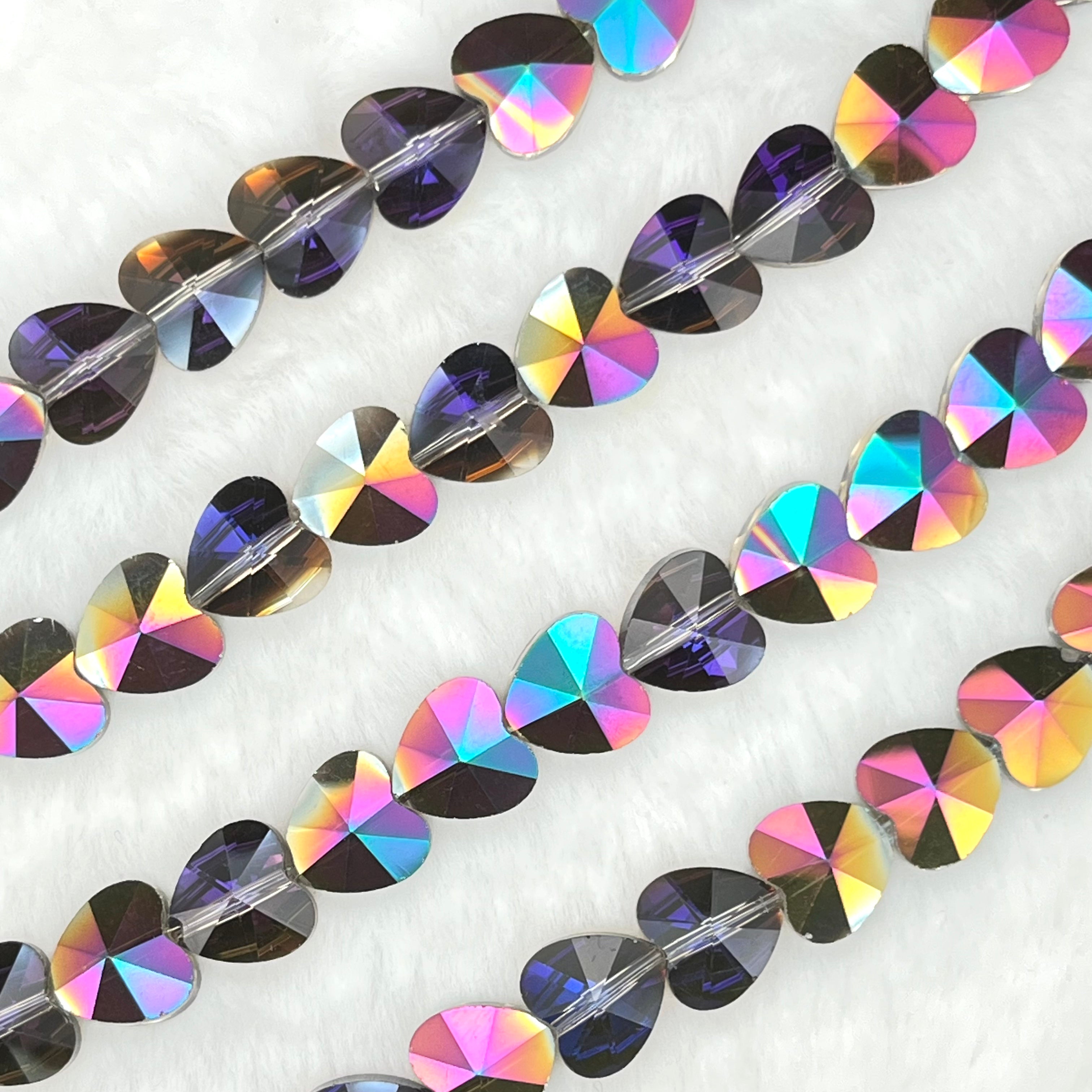 【Love Heart-10mm】Crystal Strands