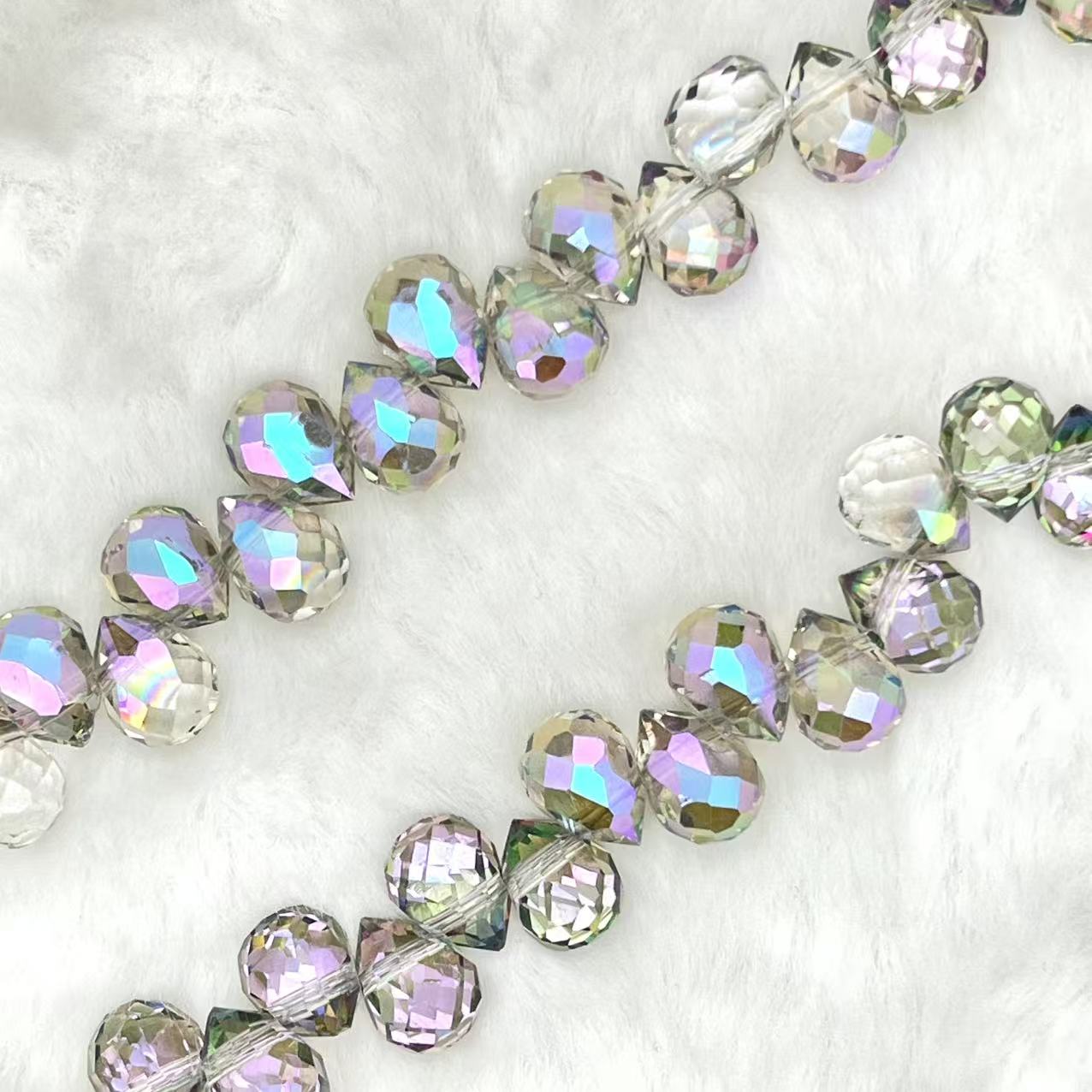 【Faceted Teardrop-5.5mm】Crystal Strands
