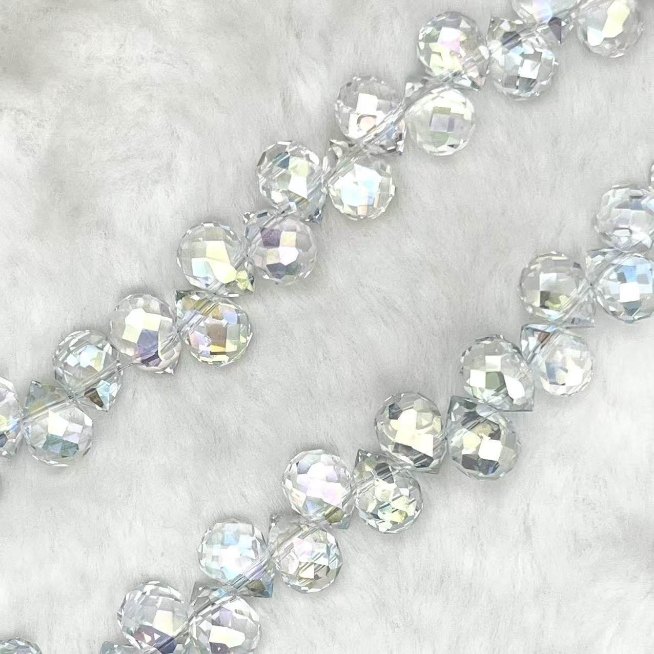 【Faceted Teardrop-5.5mm】Crystal Strands