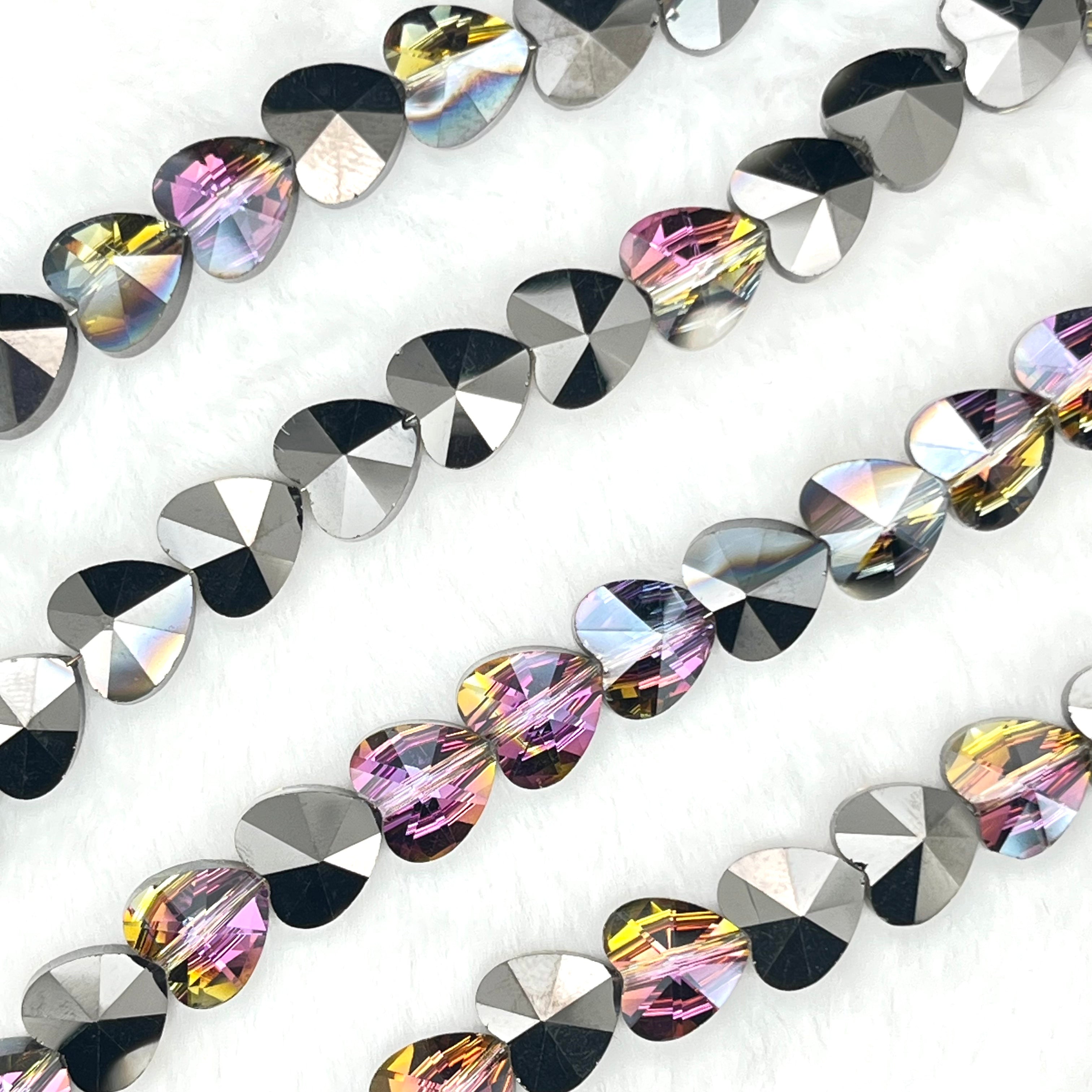 【Love Heart-10mm】Crystal Strands