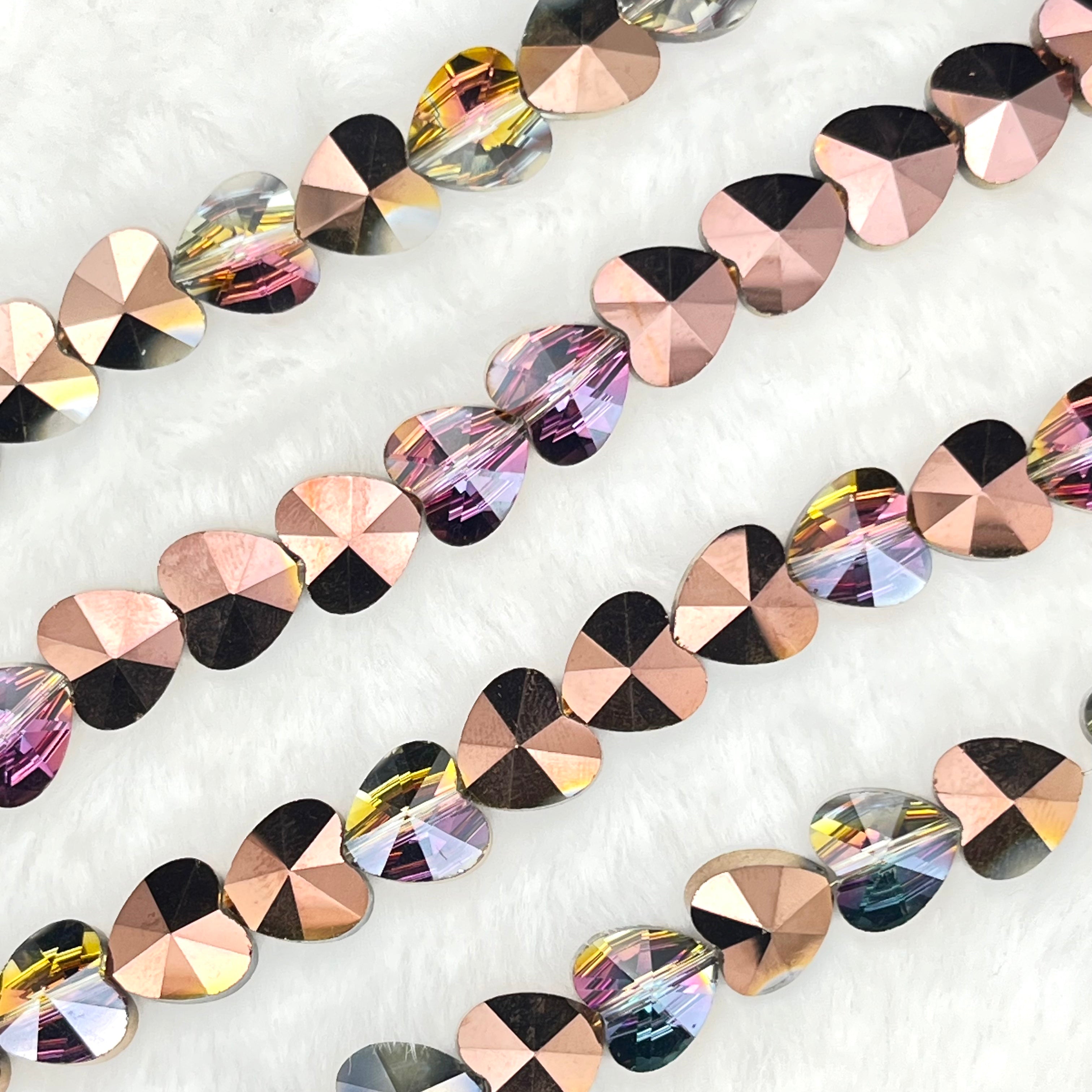 【Love Heart-10mm】Crystal Strands