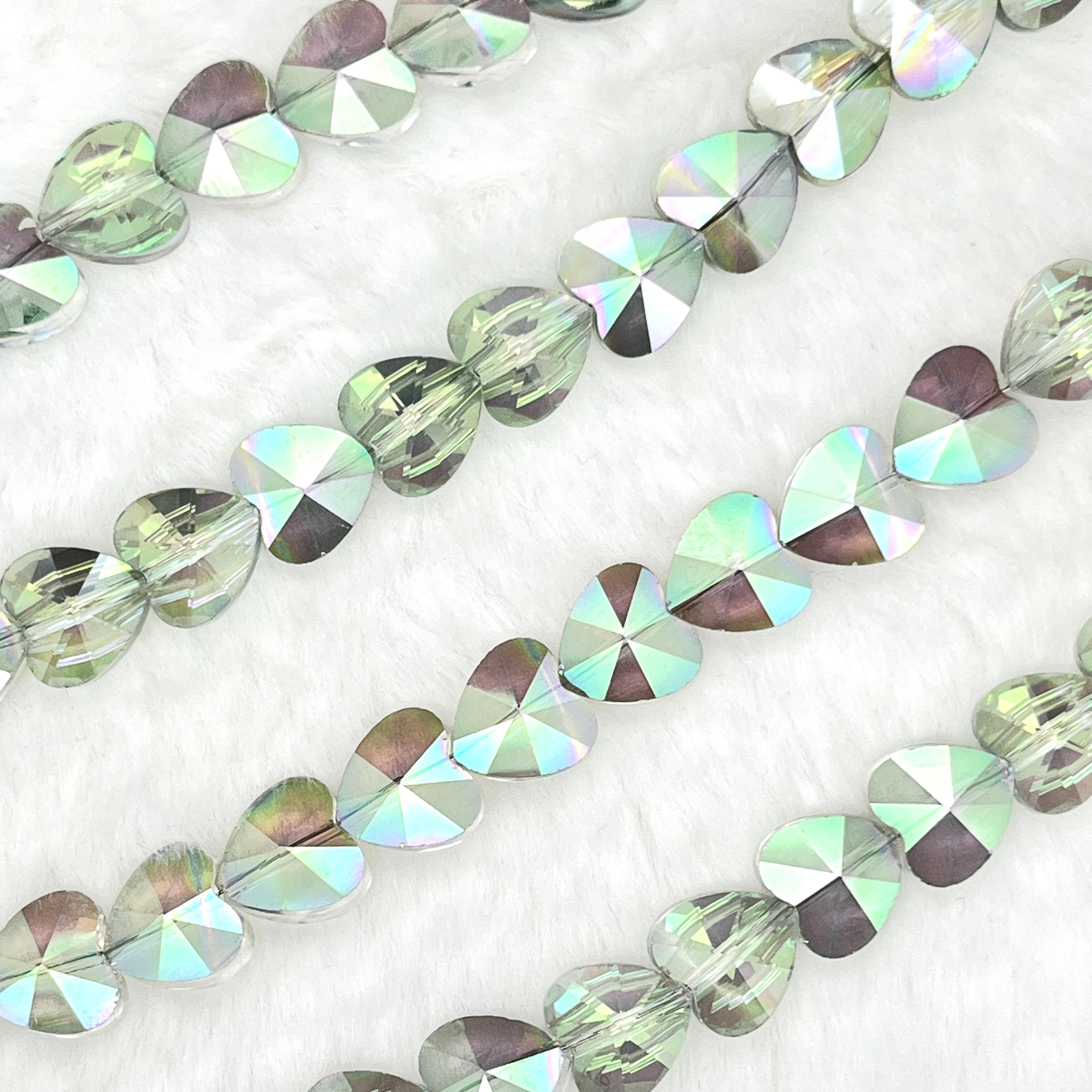 【Love Heart-10mm】Crystal Strands