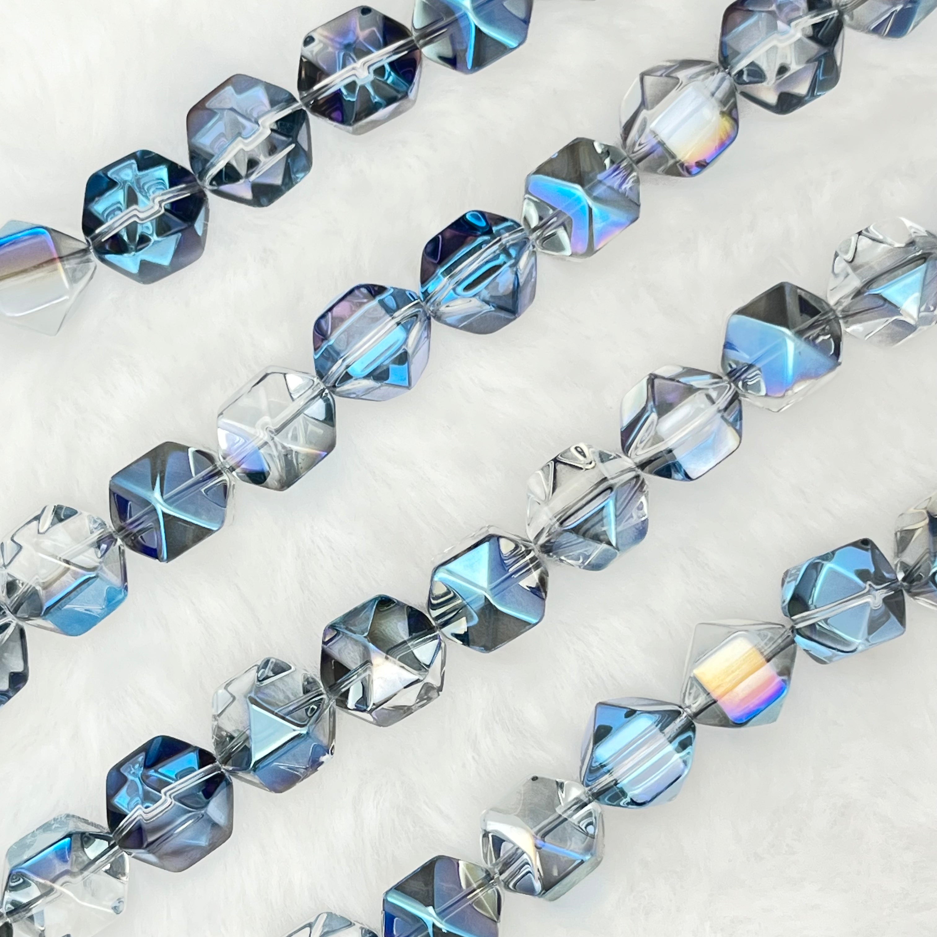 【 Faceted Rhombus-11mm】Crystal Strands