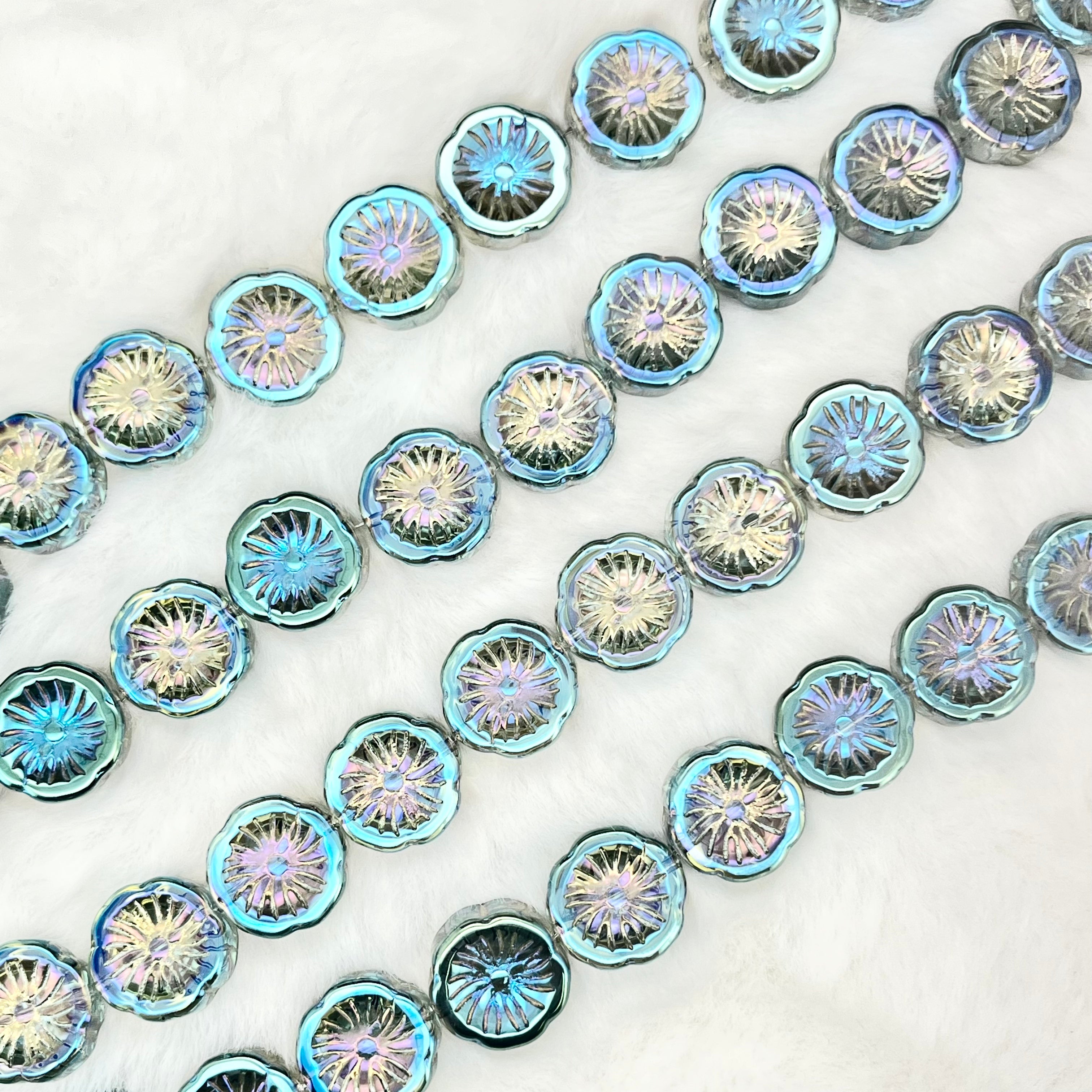 【Lime Slices-14mm】Crystal Strands