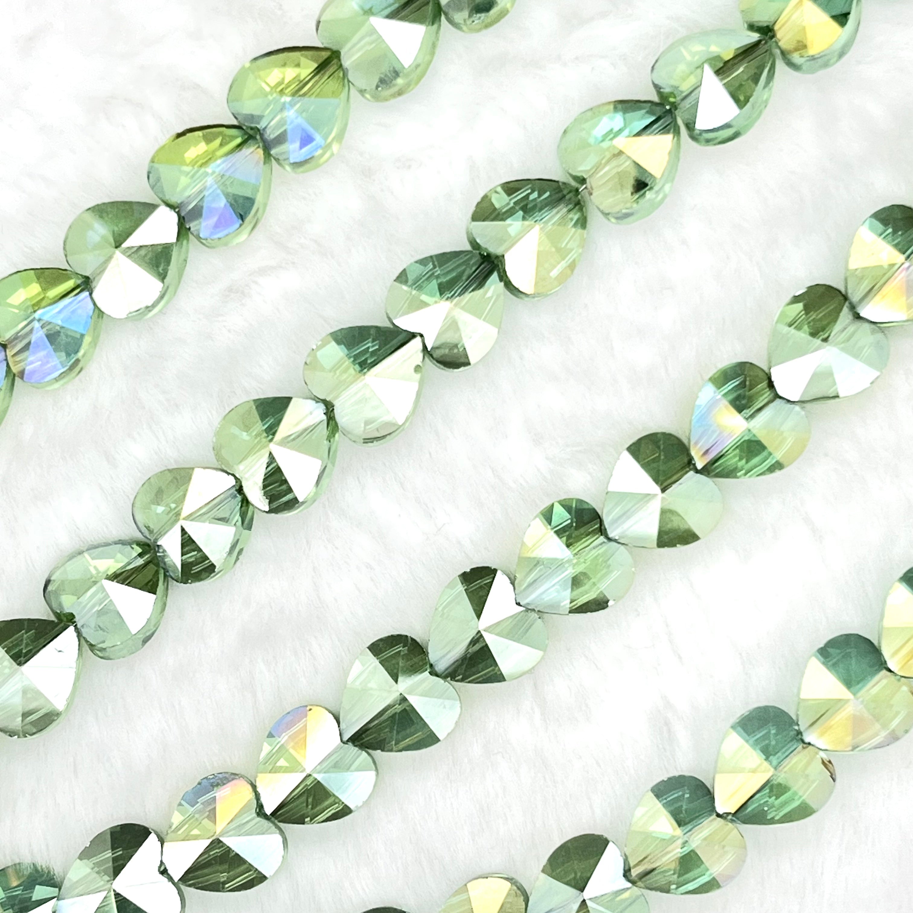 【Love Heart-10mm】Crystal Strands