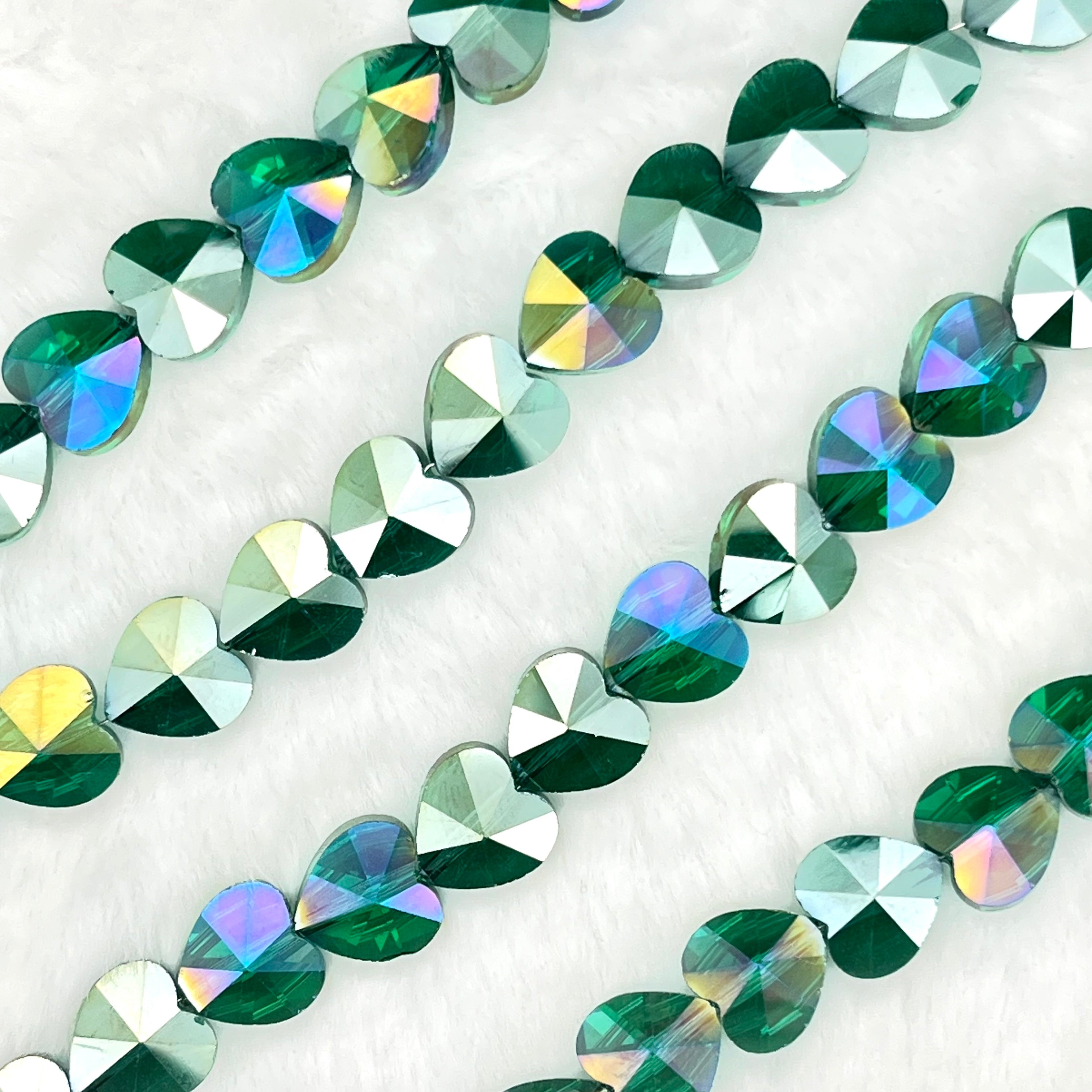 【Love Heart-10mm】Crystal Strands