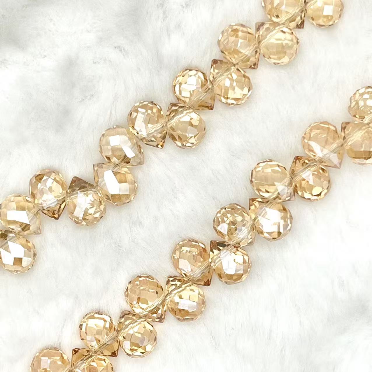 【Faceted Teardrop-5.5mm】Crystal Strands
