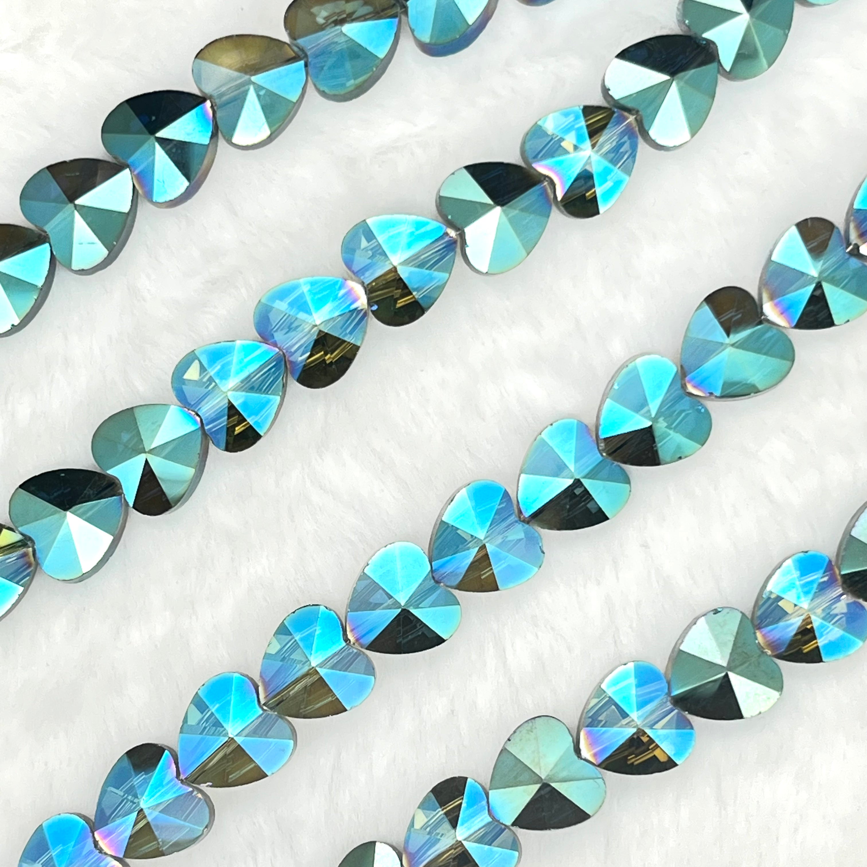 【Love Heart-10mm】Crystal Strands