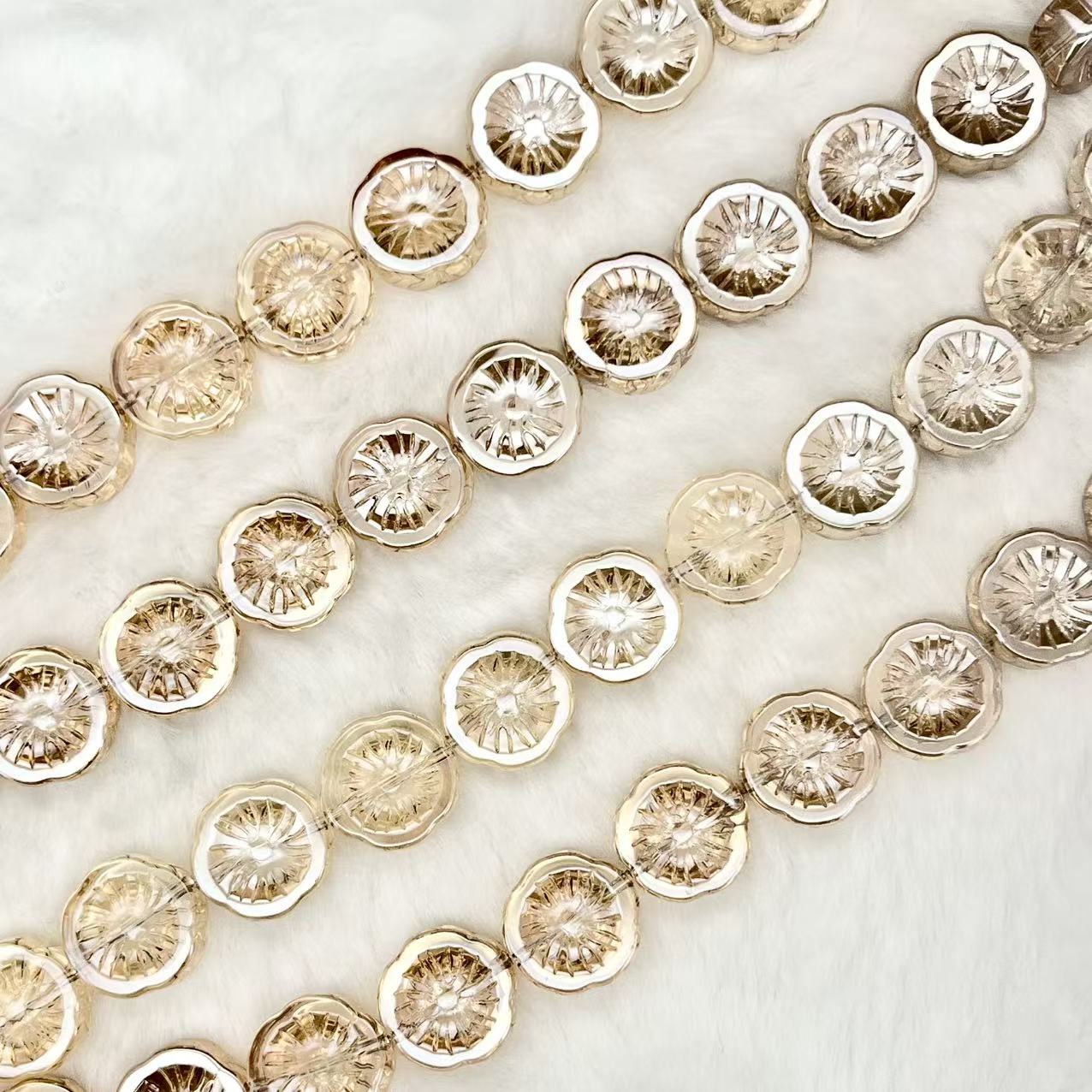 【Lime Slices-14mm】Crystal Strands