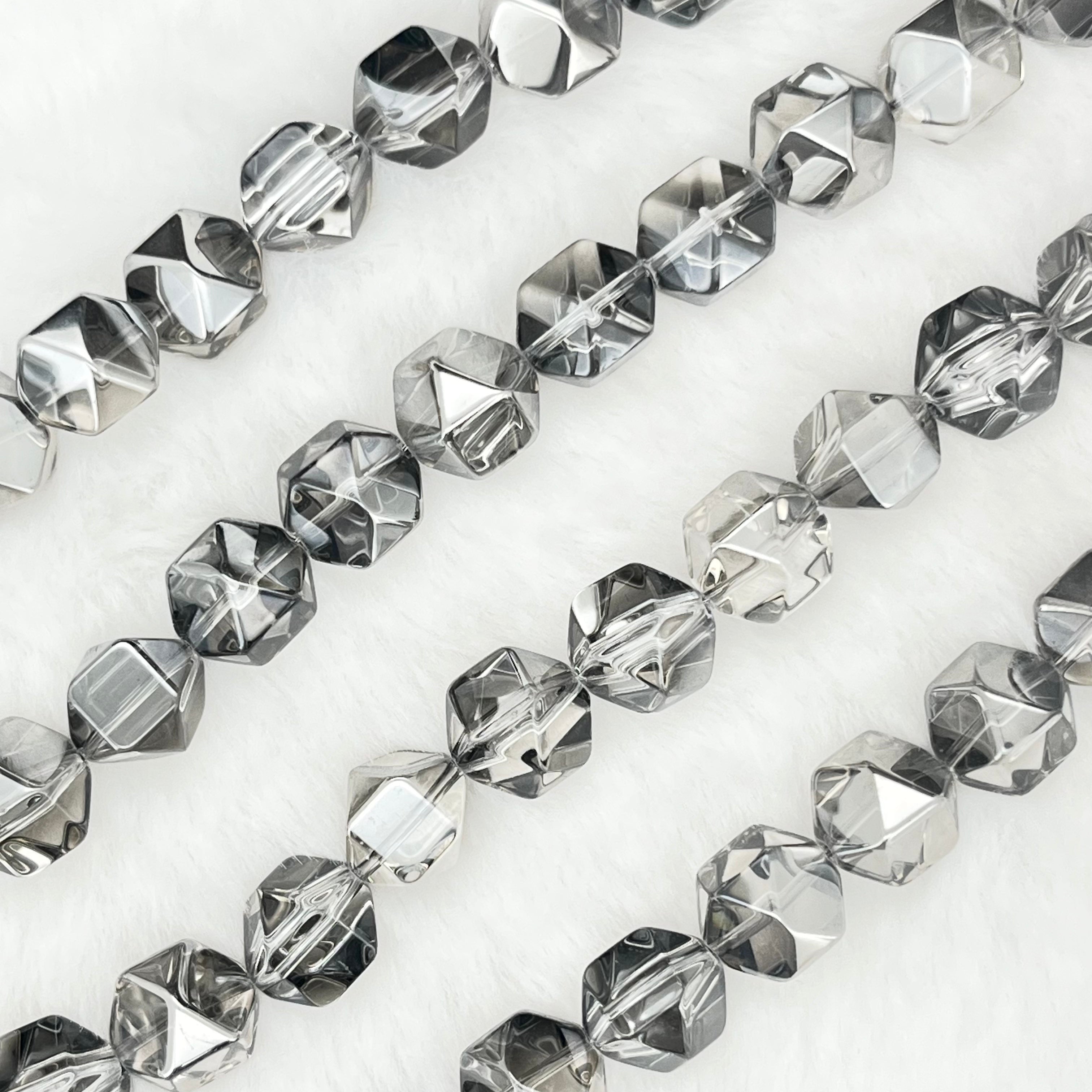 【 Faceted Rhombus-11mm】Crystal Strands