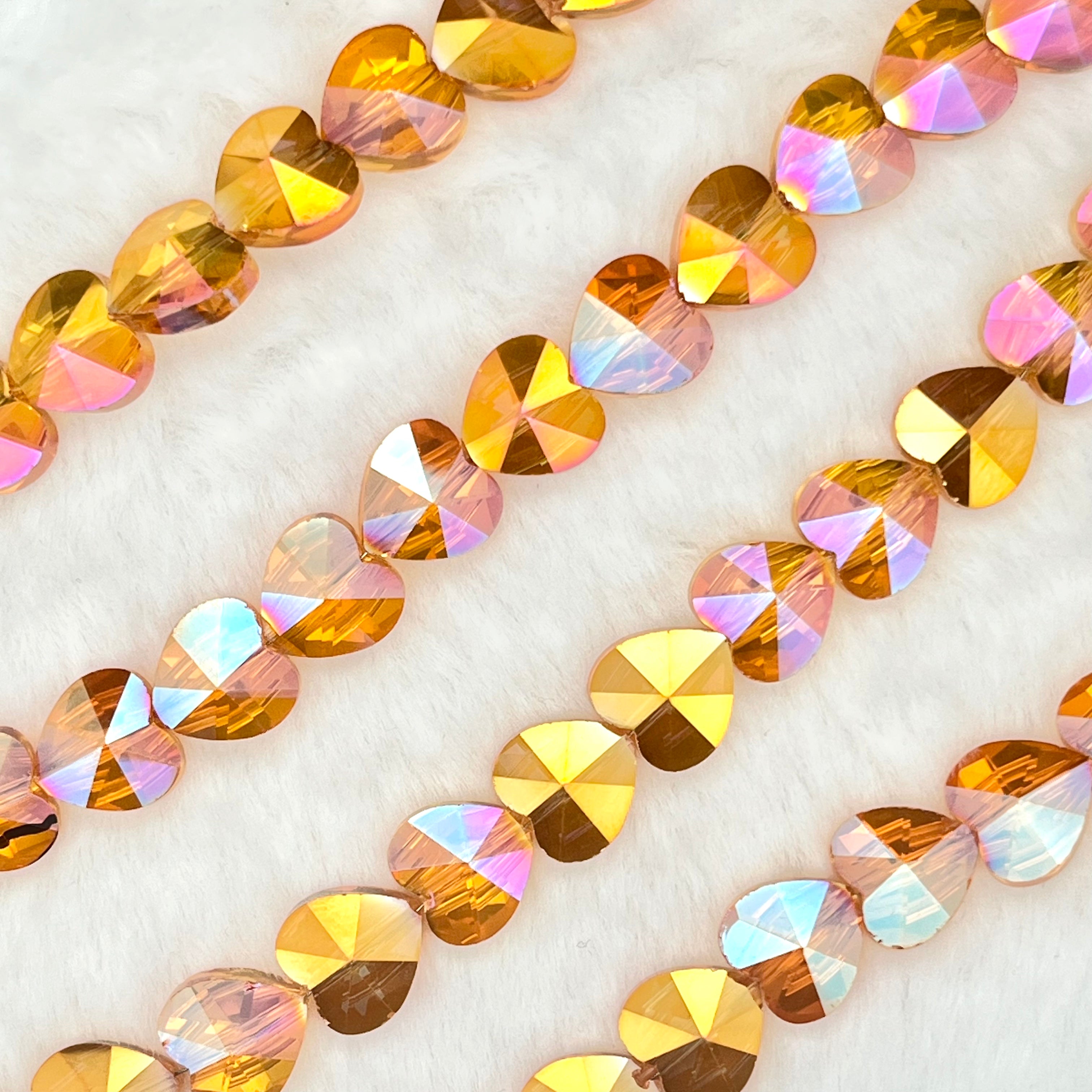 【Love Heart-10mm】Crystal Strands
