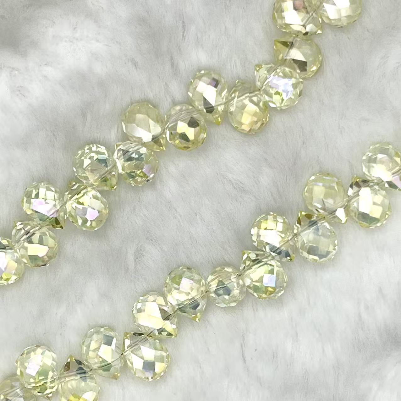 【Faceted Teardrop-5.5mm】Crystal Strands