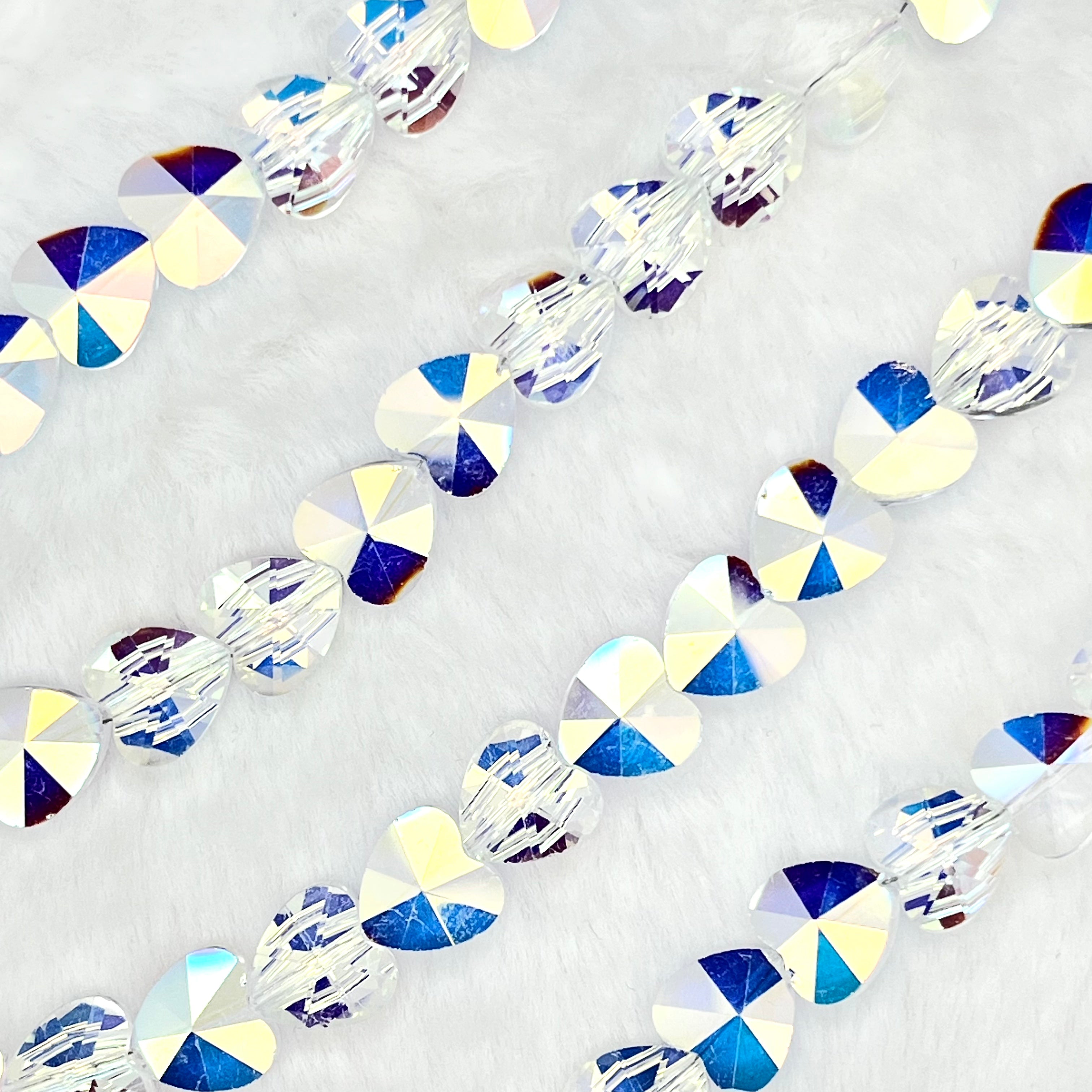 【Love Heart-10mm】Crystal Strands