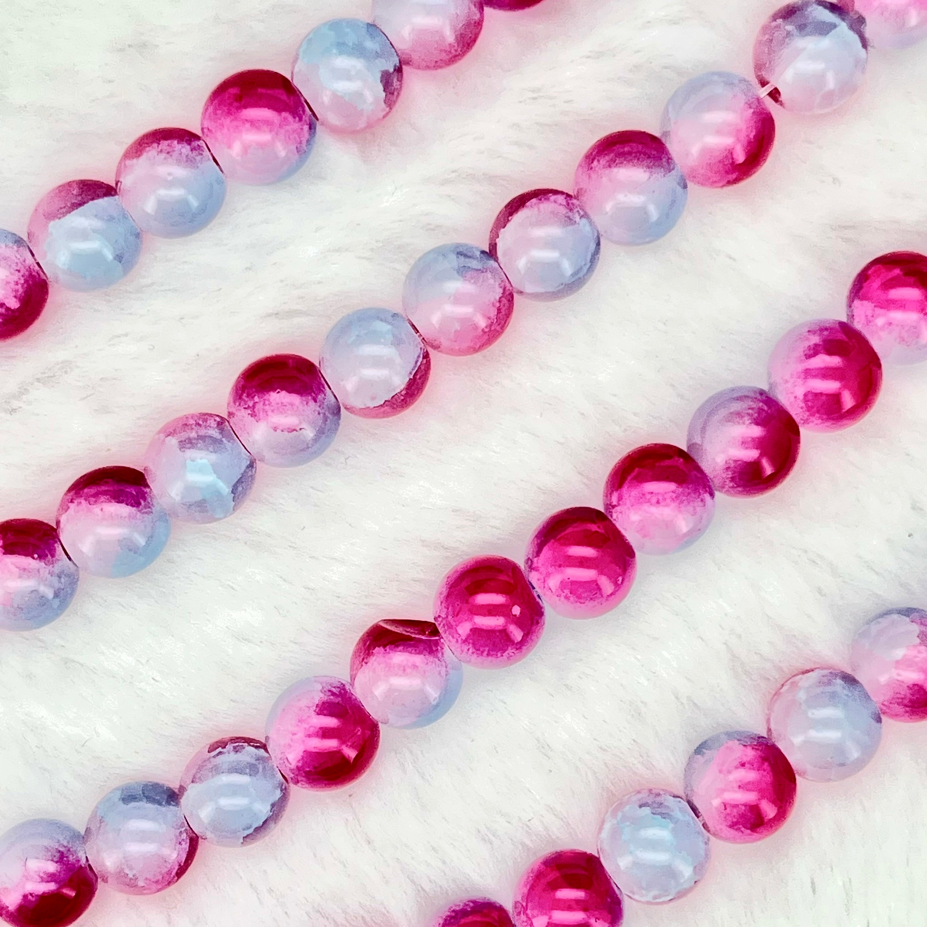 10MM Crackle Glass Beads Strands